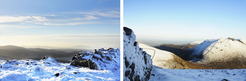 Breathtaking views from top of Mourne Mountains