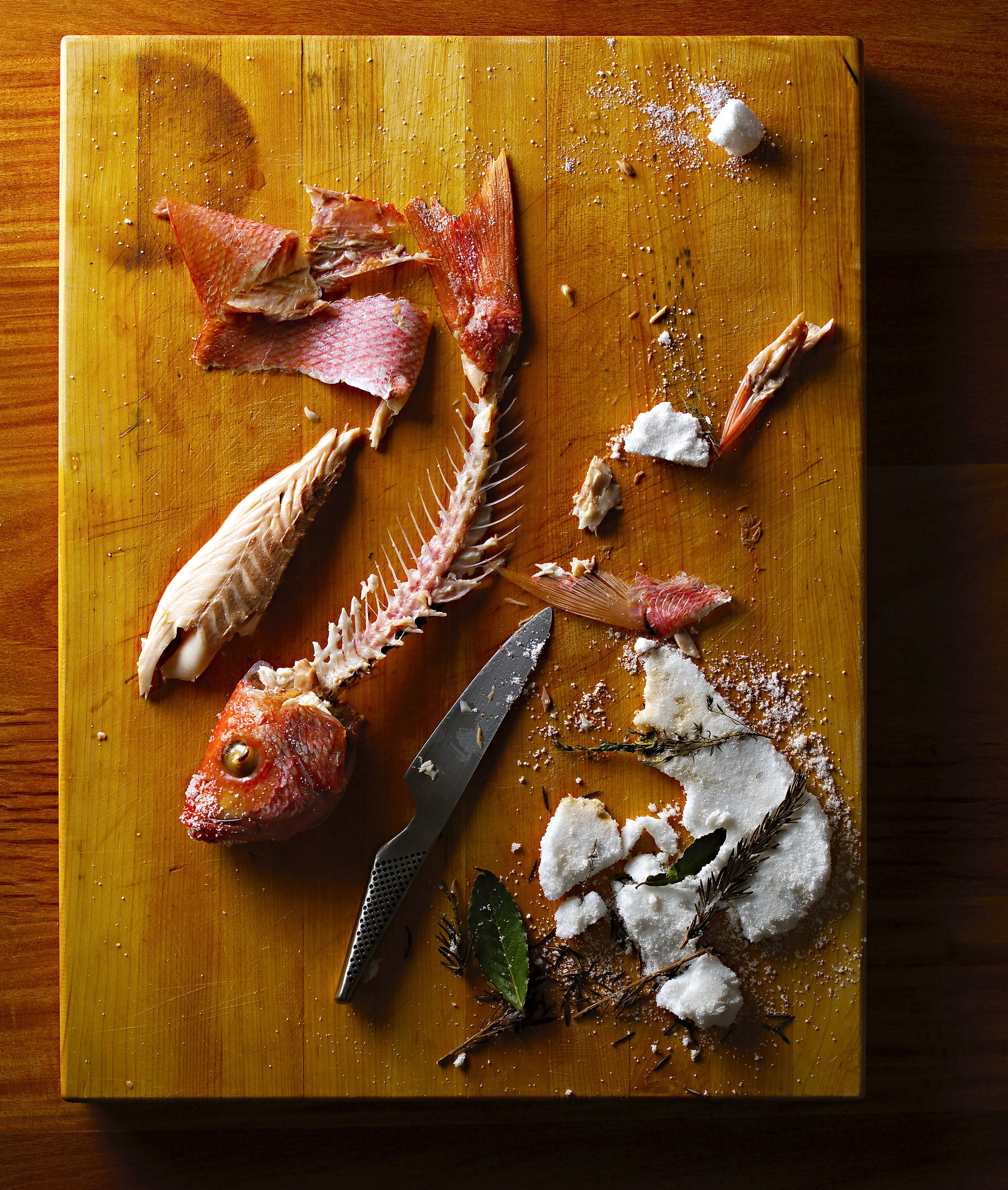 salt baked red snapper with potato, Jose Andres