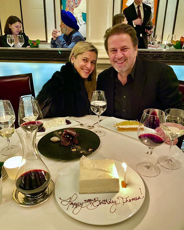 @danielboulud thank you so much for your friendship and the amazing birthday dinner i was able to enjoy with my beautiful wife @sahinaznyc tonight. 👌🙏🙏 #pomerol #riedel 🍷 @restaurantdaniel 🙏