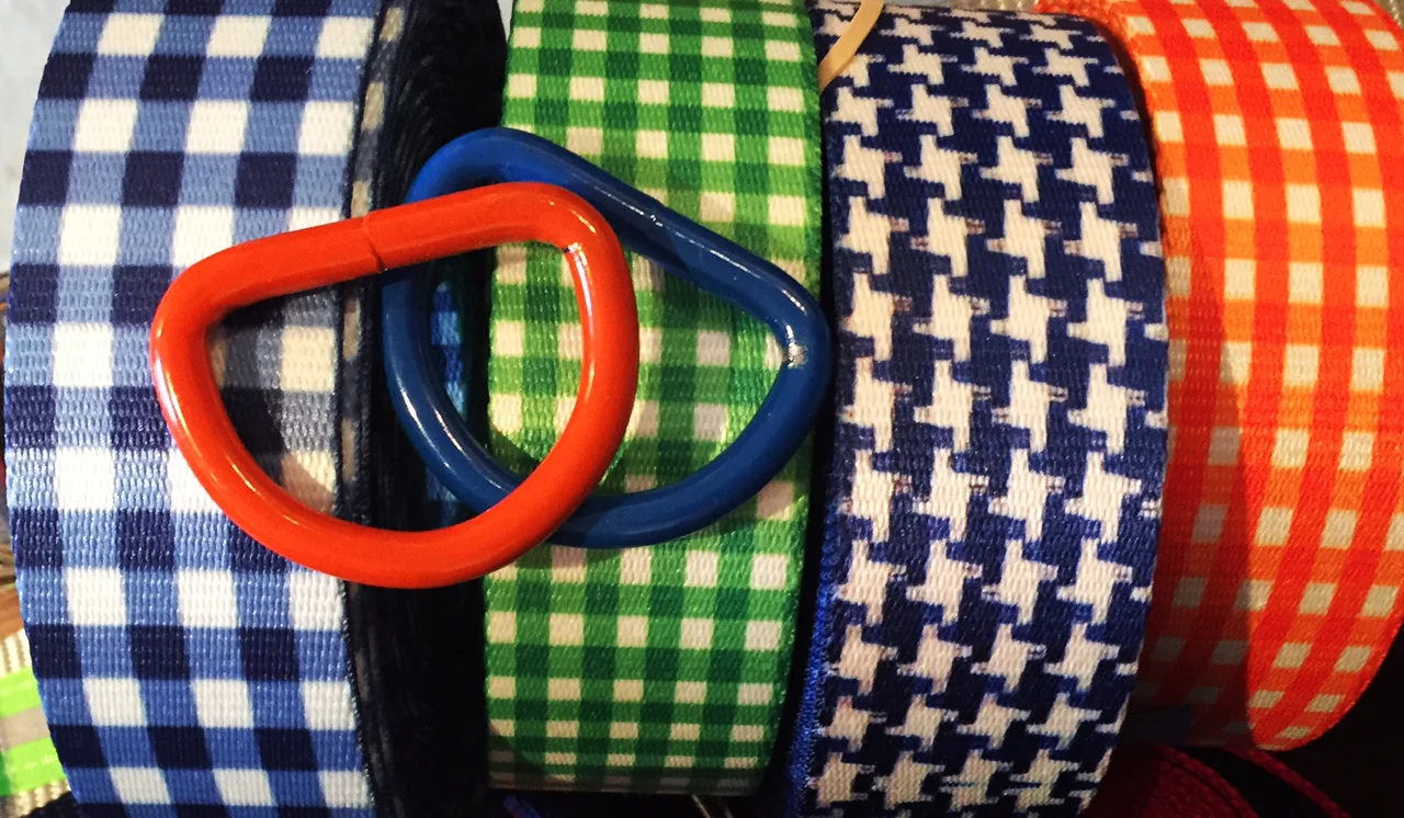BELTS: Ginghams and herringbone
