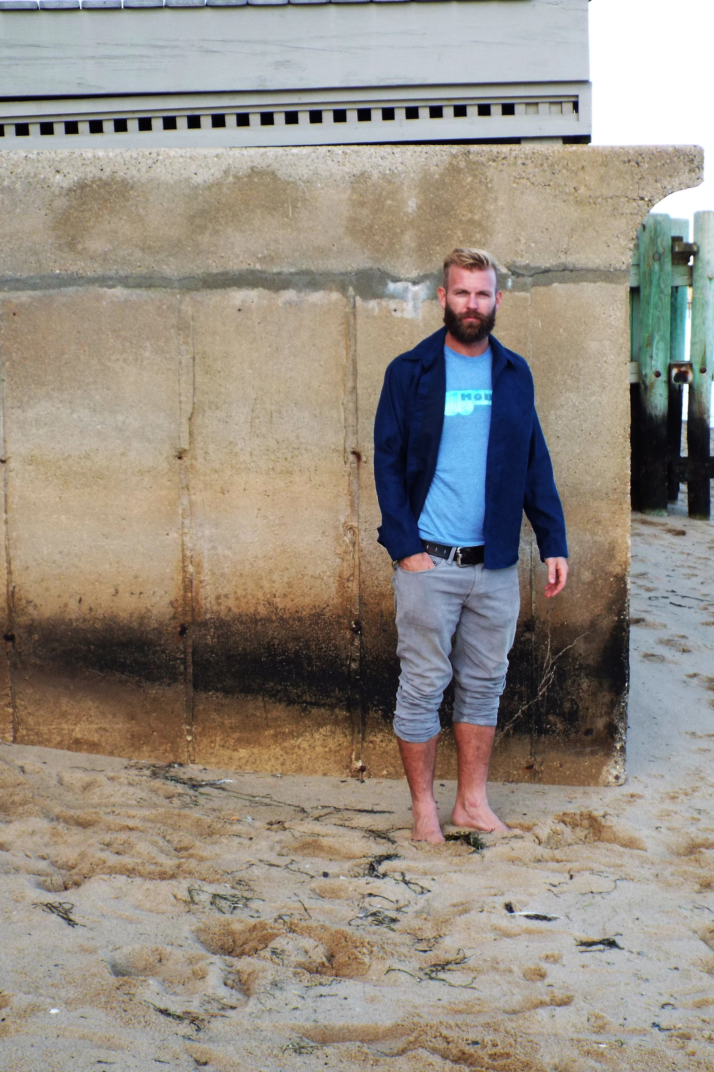 Faux suede shirt/jacket - navy