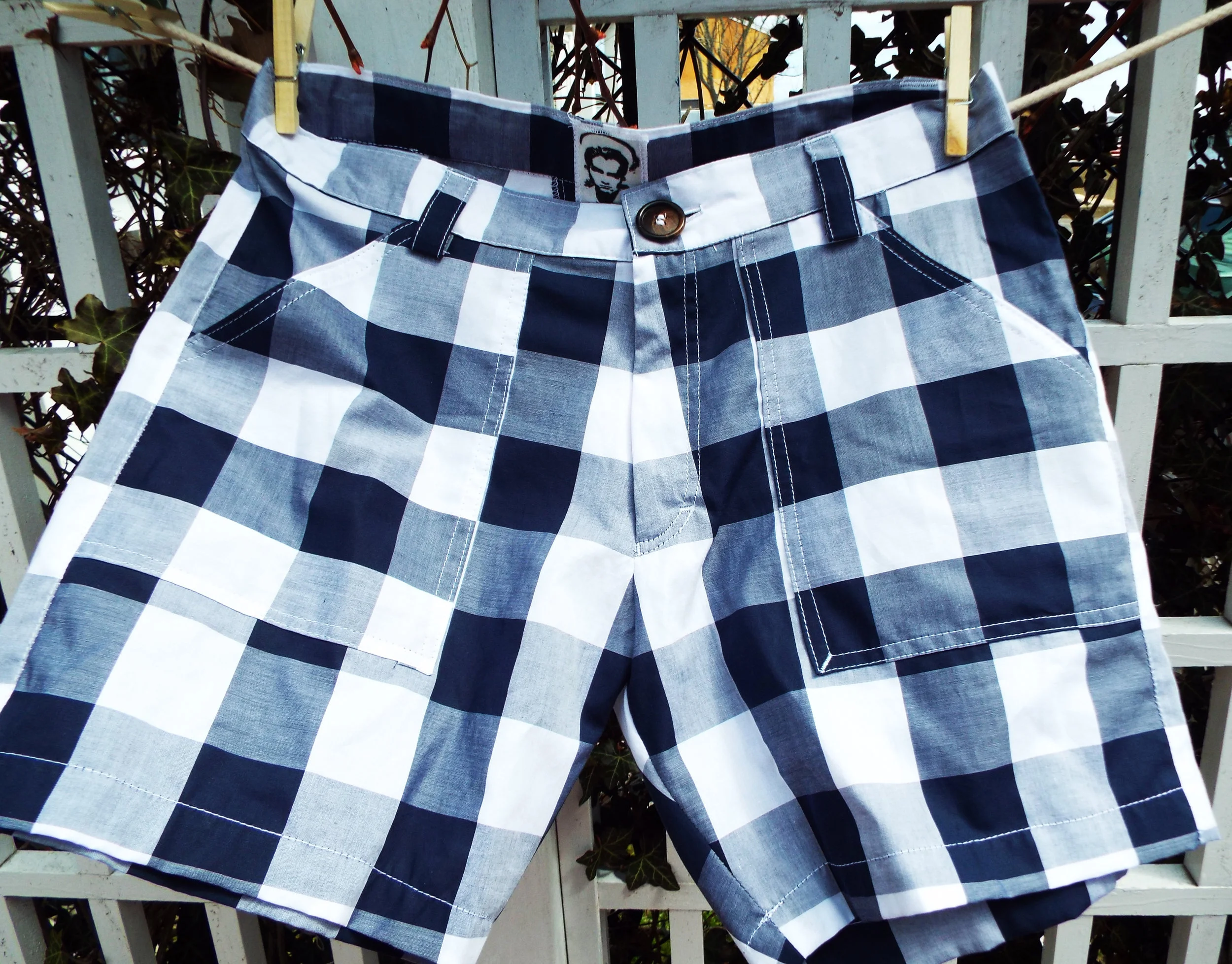 ultra-lite shorts.  blue and whte.