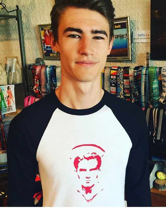 Albert baseball shirt - black, white, red