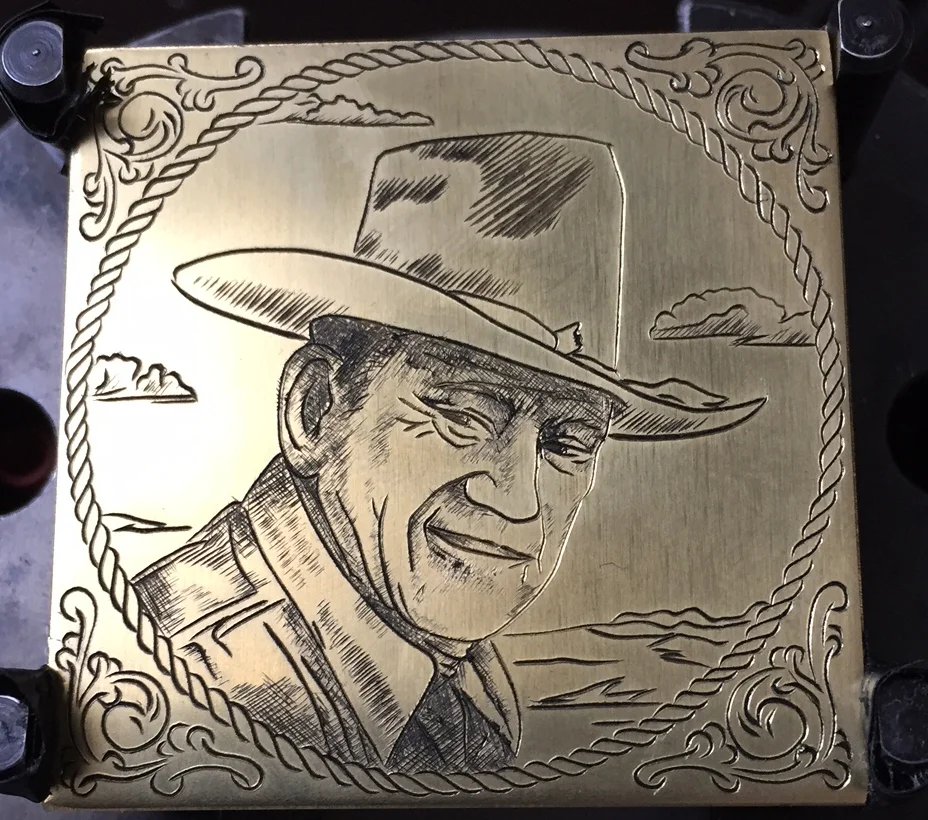 John Wayne brass plate