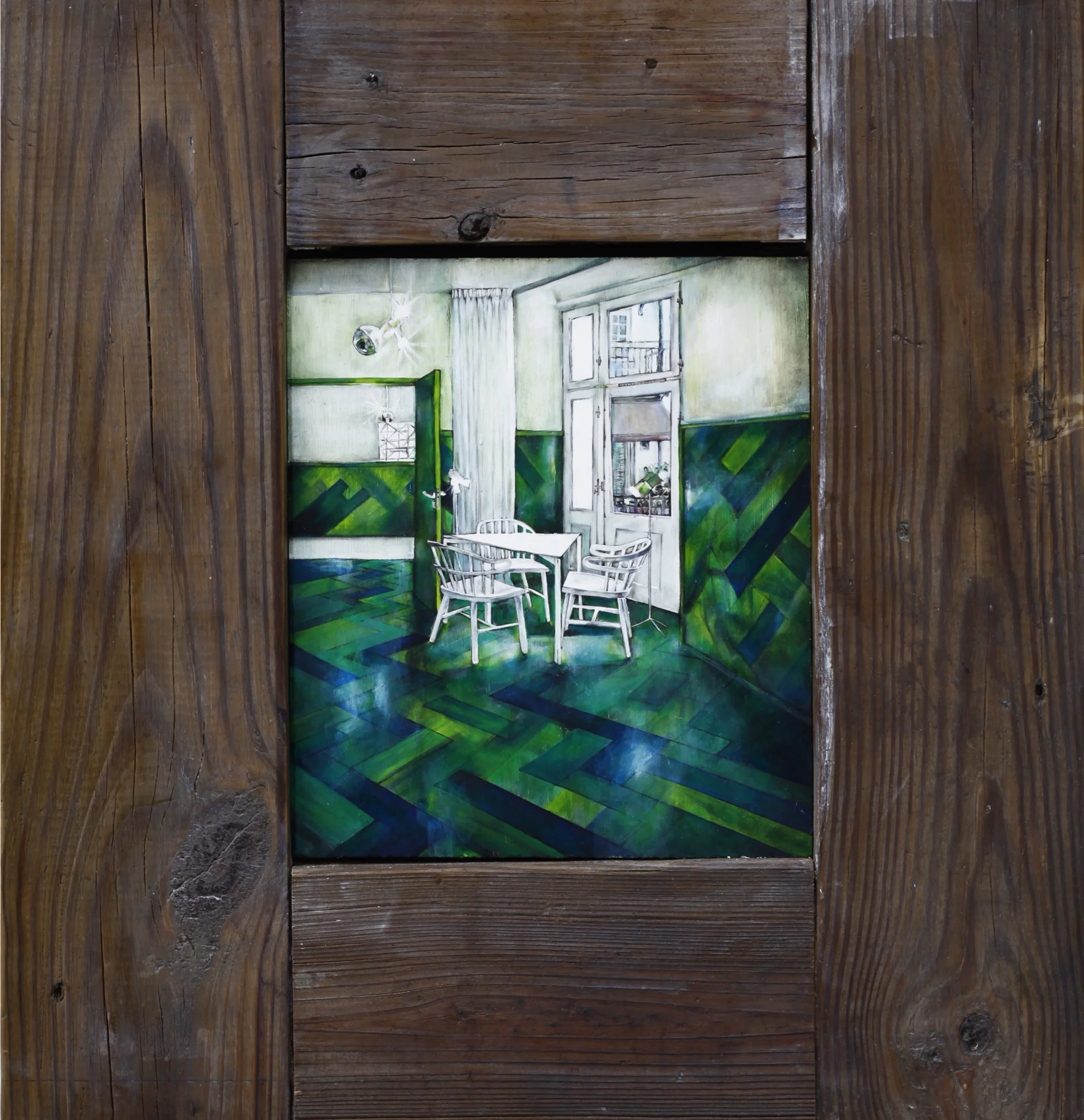 Verde , 2012. Oil on wood. 16.75" x 15.25"
