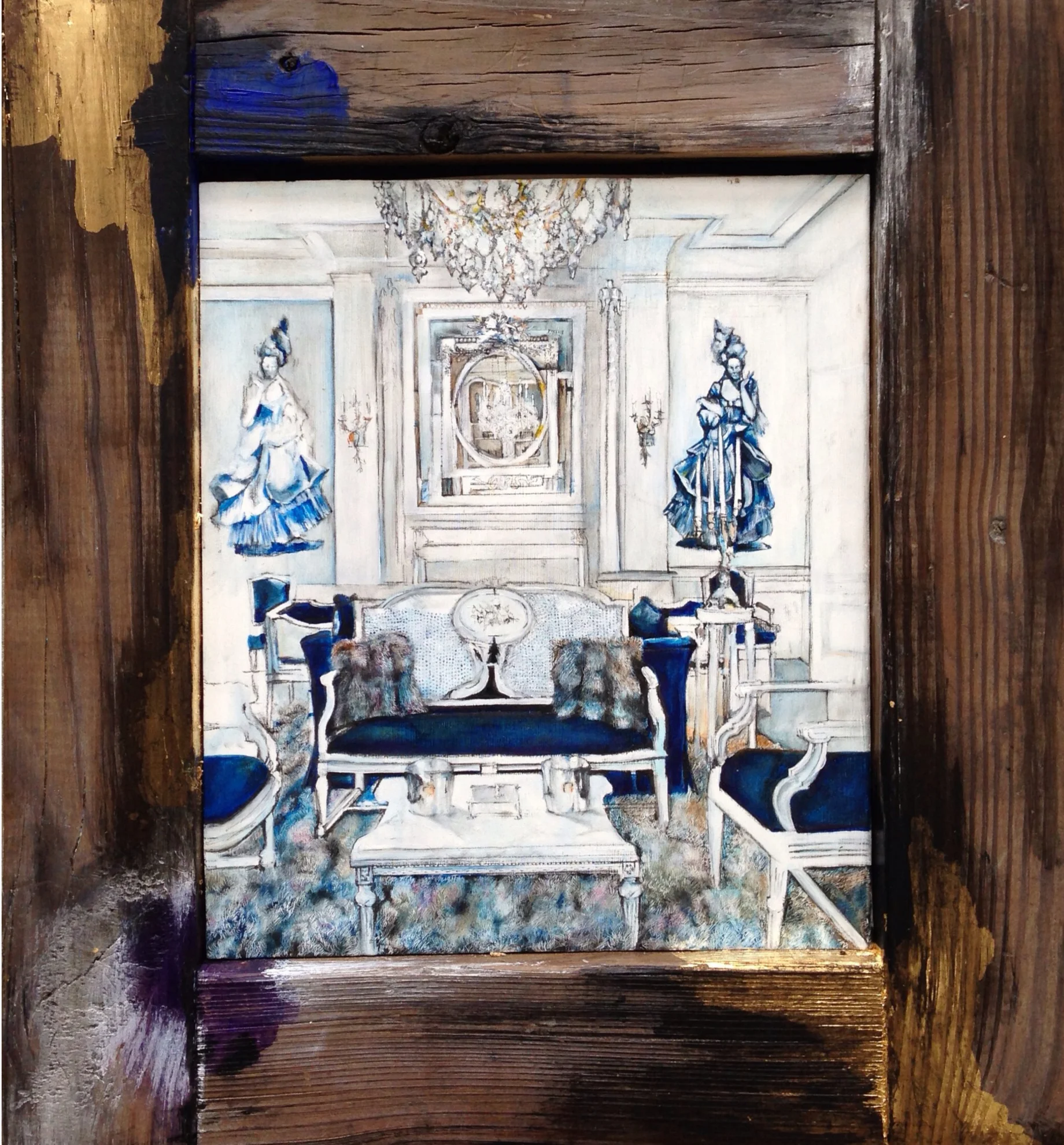Ruben's , 2012. Oil on wood. 16.75" x 15.25"