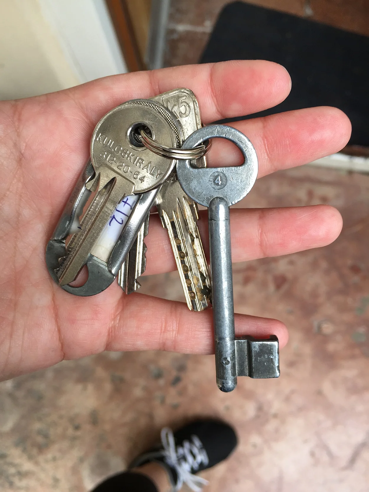 These are the keys to the hostel in Budapest. I would like to think that the old and new keys represent some kind of renovation that I'm talking about and I could come up with a clever caption but I have long passed my ability to function. 