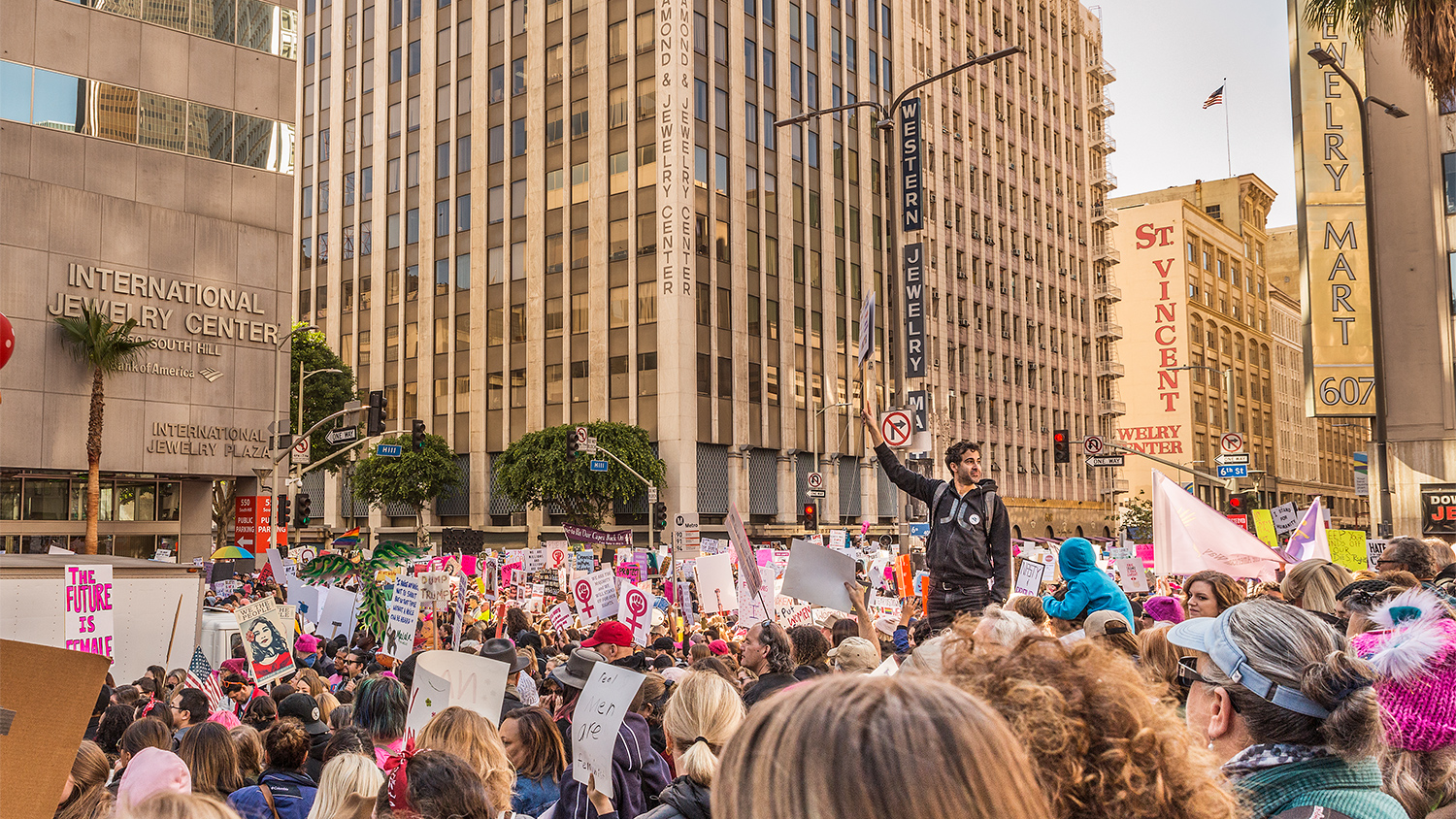 This is a little further forward than where we were when the speeches were happening. The first few minutes of "we're supposed to march now!" here, turned into not moving for a couple of hours. Reported to have 750,000 in attendance.