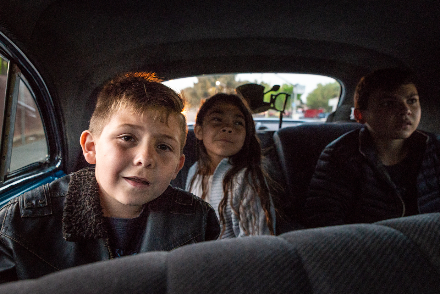 The Rodriguez kids love to cruise. They've already started fighting about who gets which lowrider when they're old enough to drive.