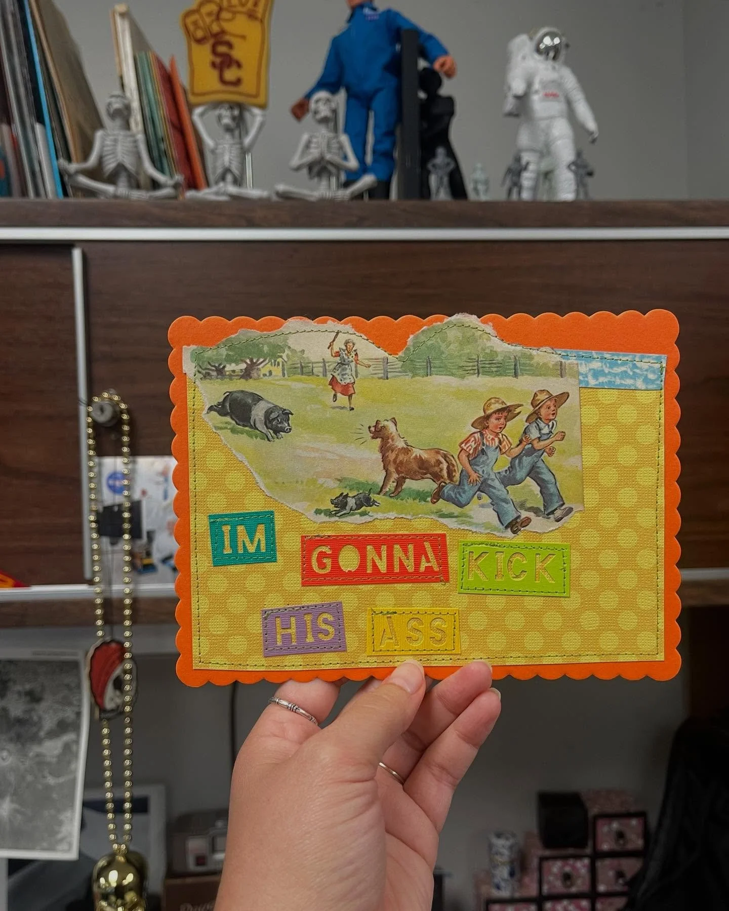 My coworkers got me THIS card for my first anniversary as a NASA photographer🍰🎉 I love my team😂 #nasa #photography #jsc #houston #htx