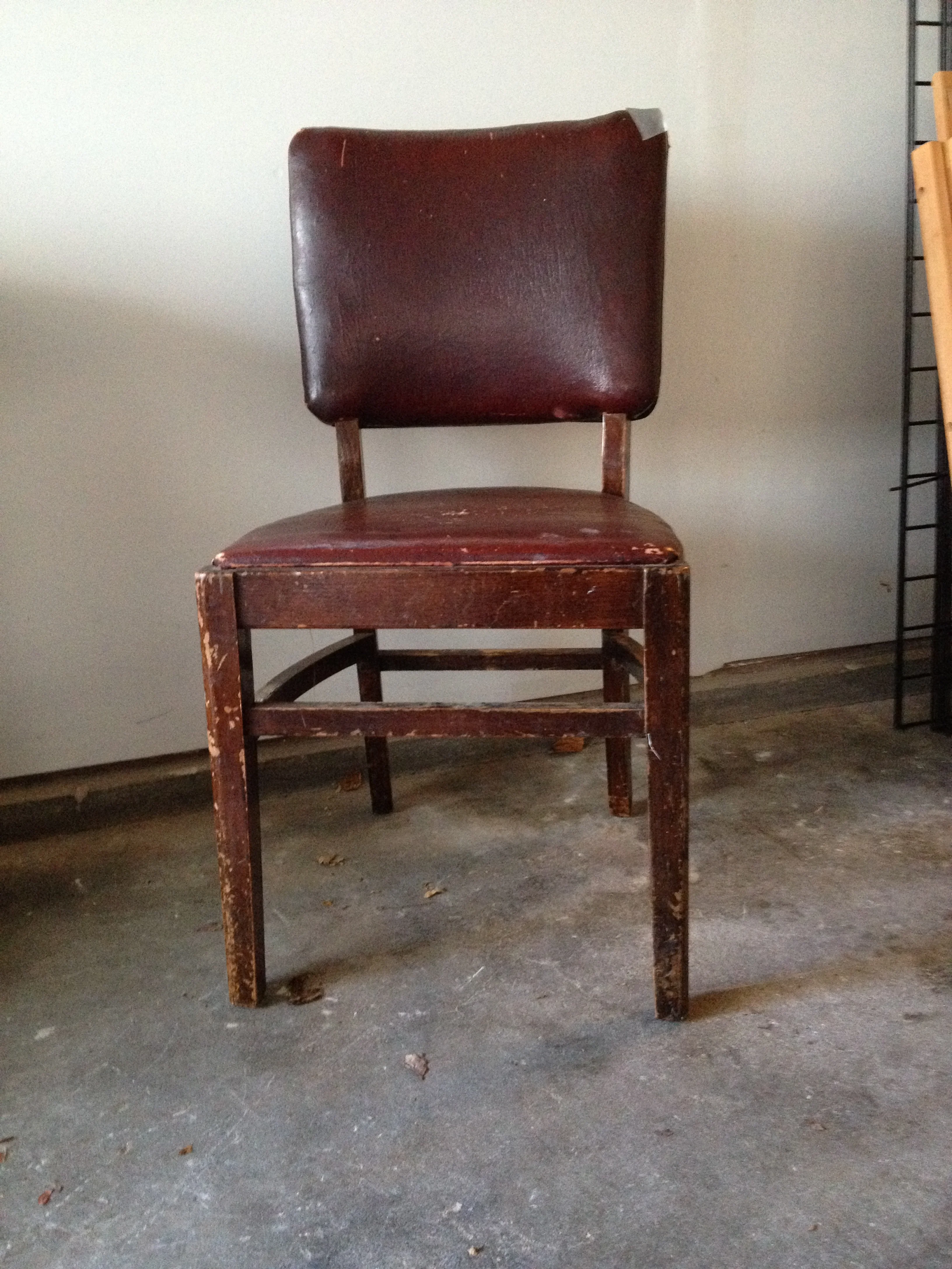 Heres' how the chair looked when I picked it up in November.