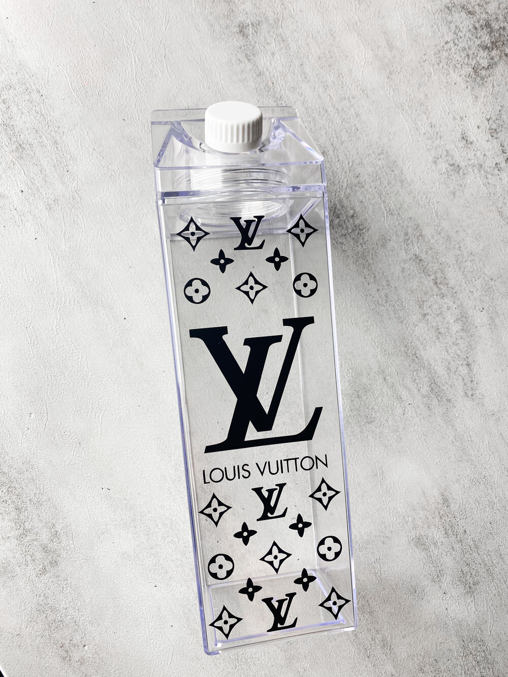 LV Inspired Milk Carton Water Bottle. - Nicky's Bowtique