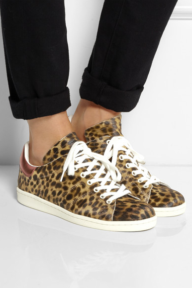Sure, sneakers aren't for everyone nor are they for every outfit. But don't knock it 'till you try it. And the comfortableness alone should sell you. | Isabel Marant leopard sneakers via Net-a-Porter