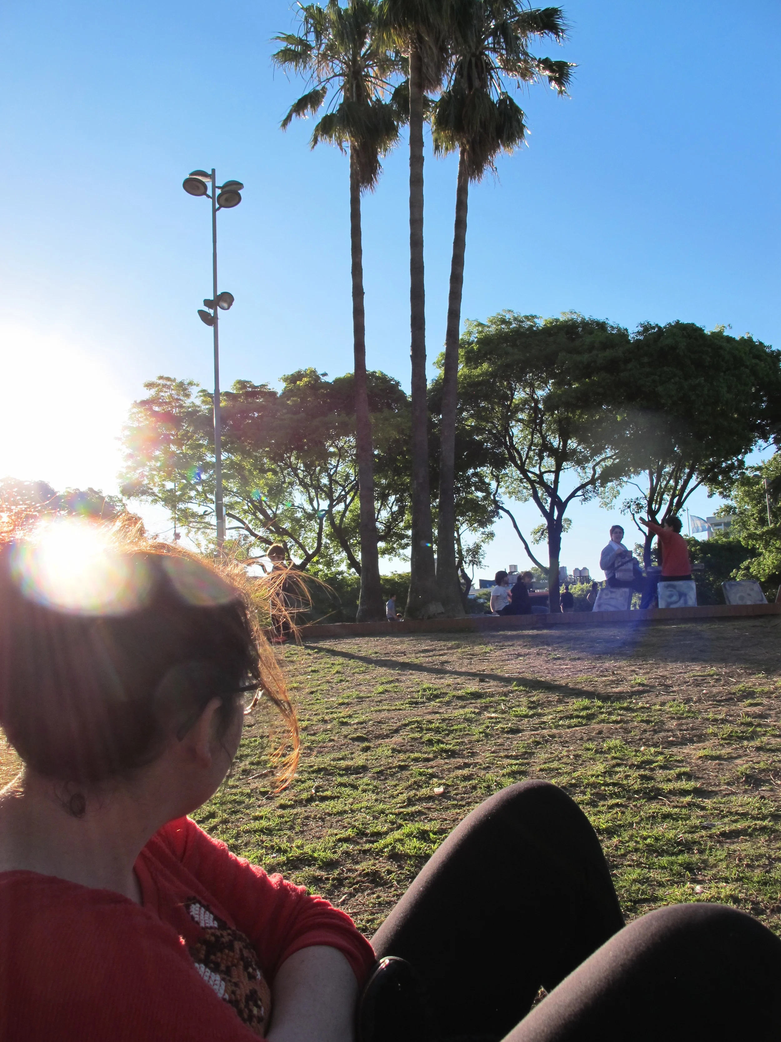 Killing some time in Plaza Armenia