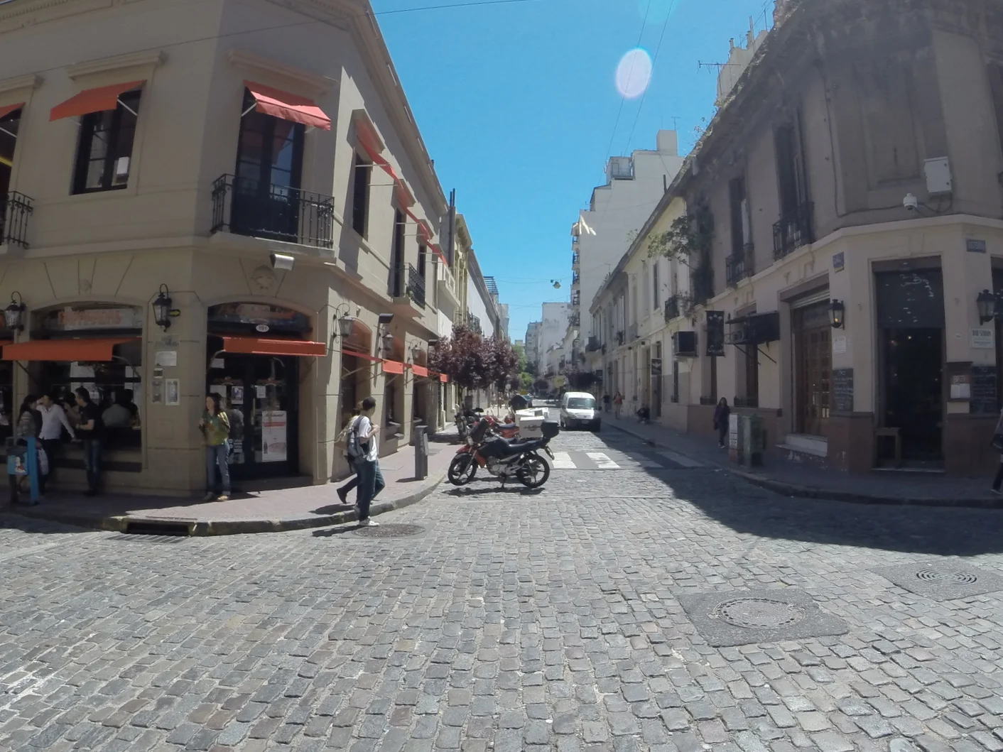 Cobblestone street in San Telmo