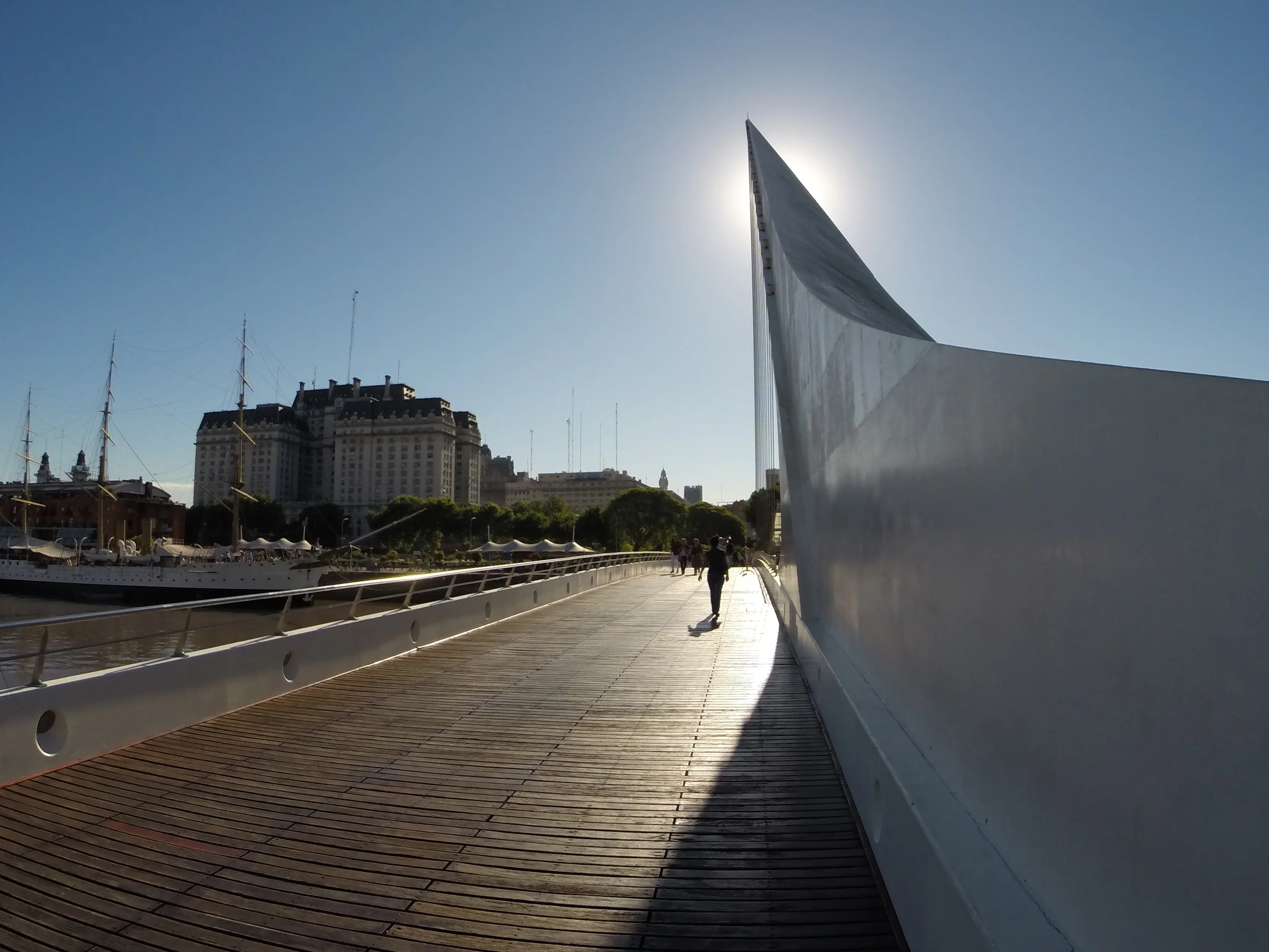 In the shadow of Puente de la Mujer