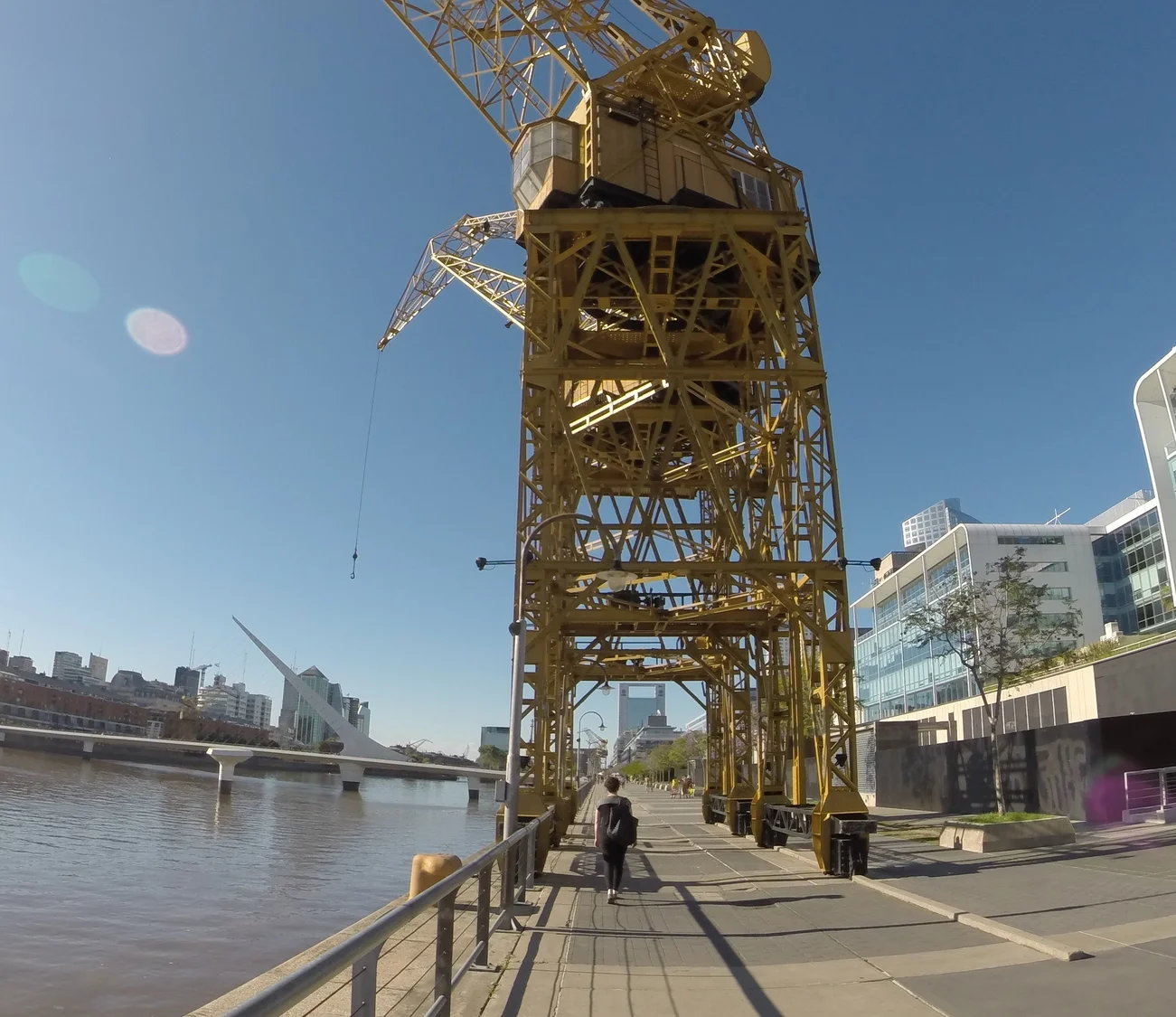 Walking towards Puente de la Mujer