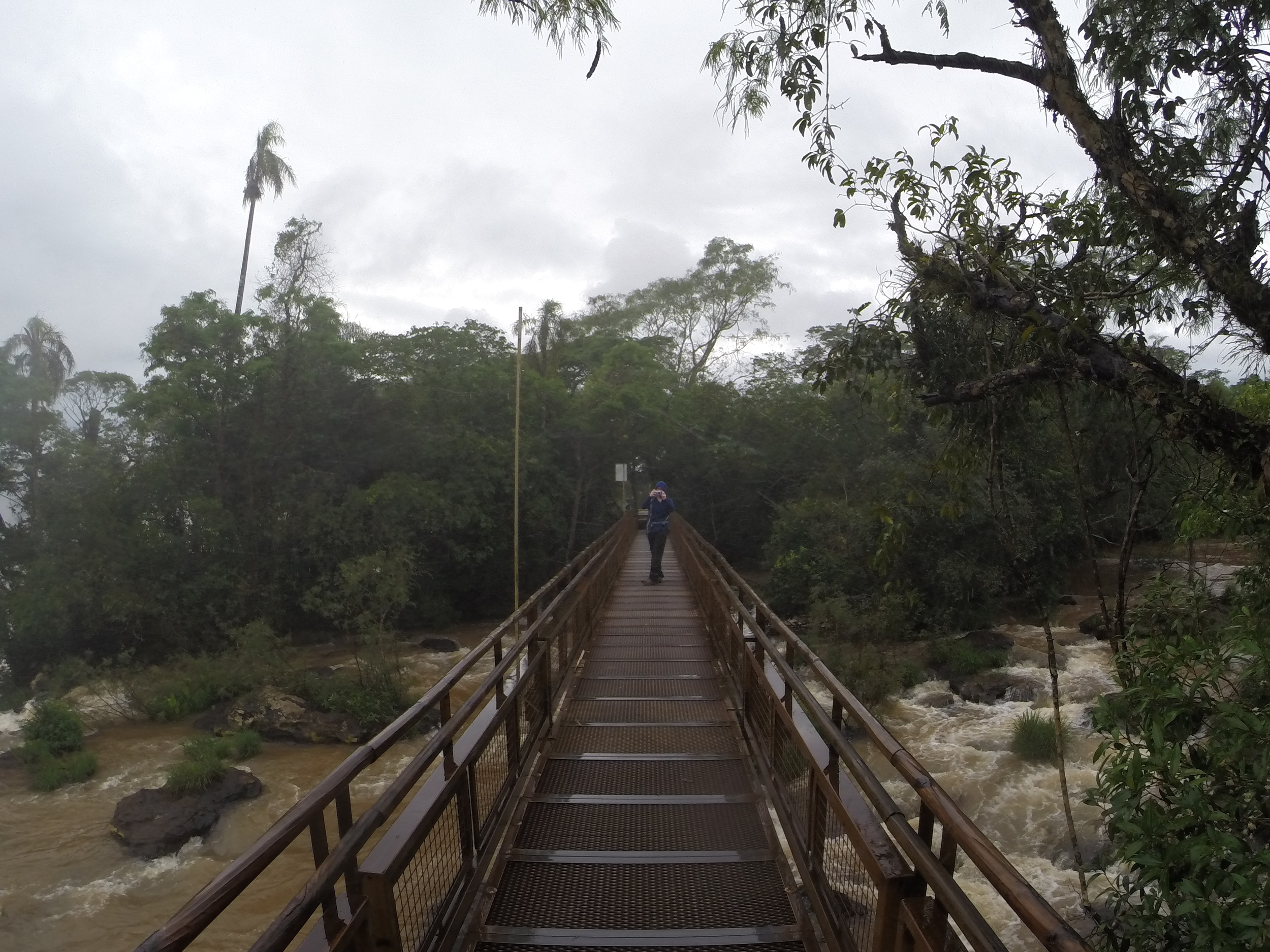 One end of the bridge