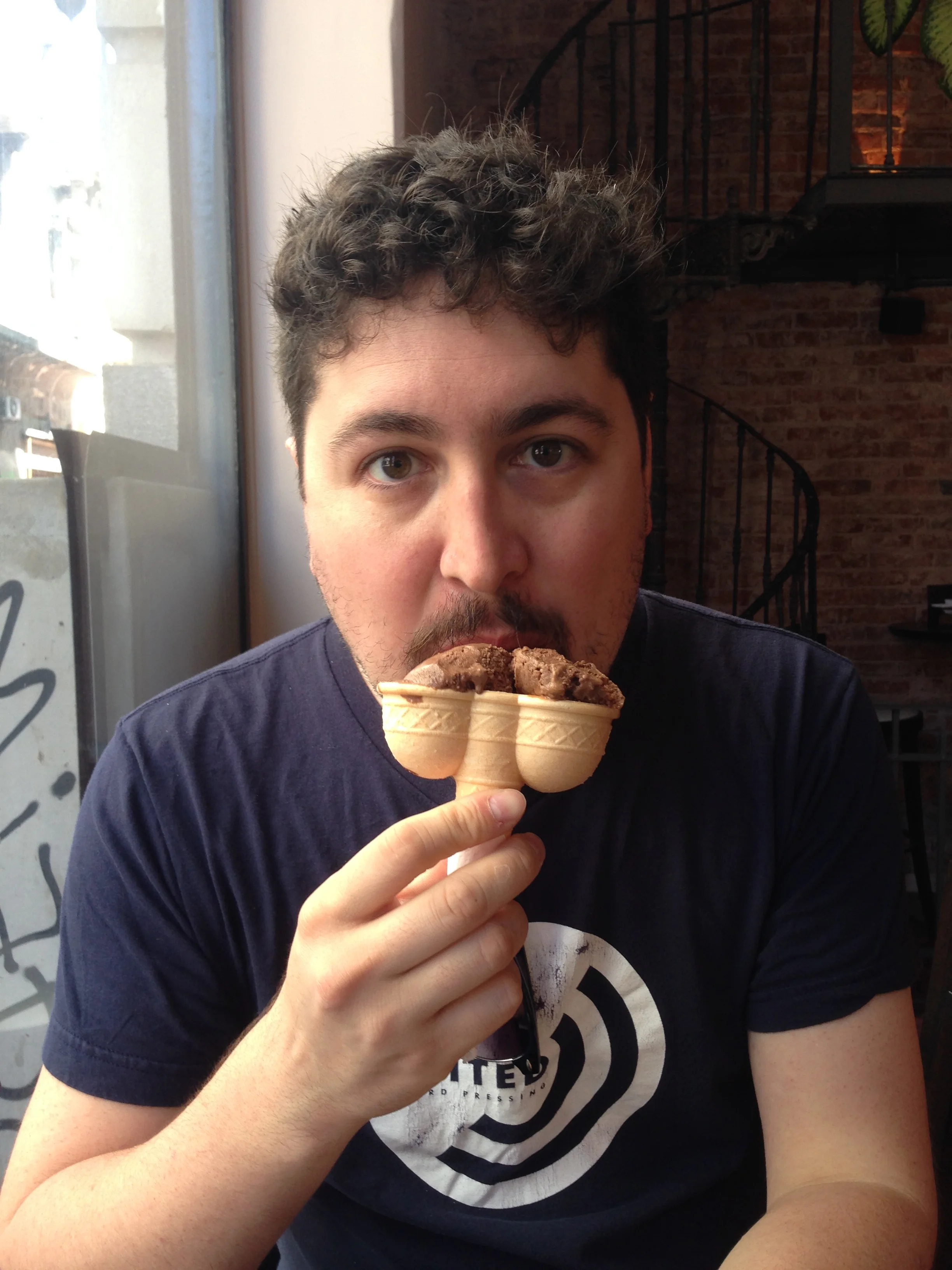 Alex enjoying some helado