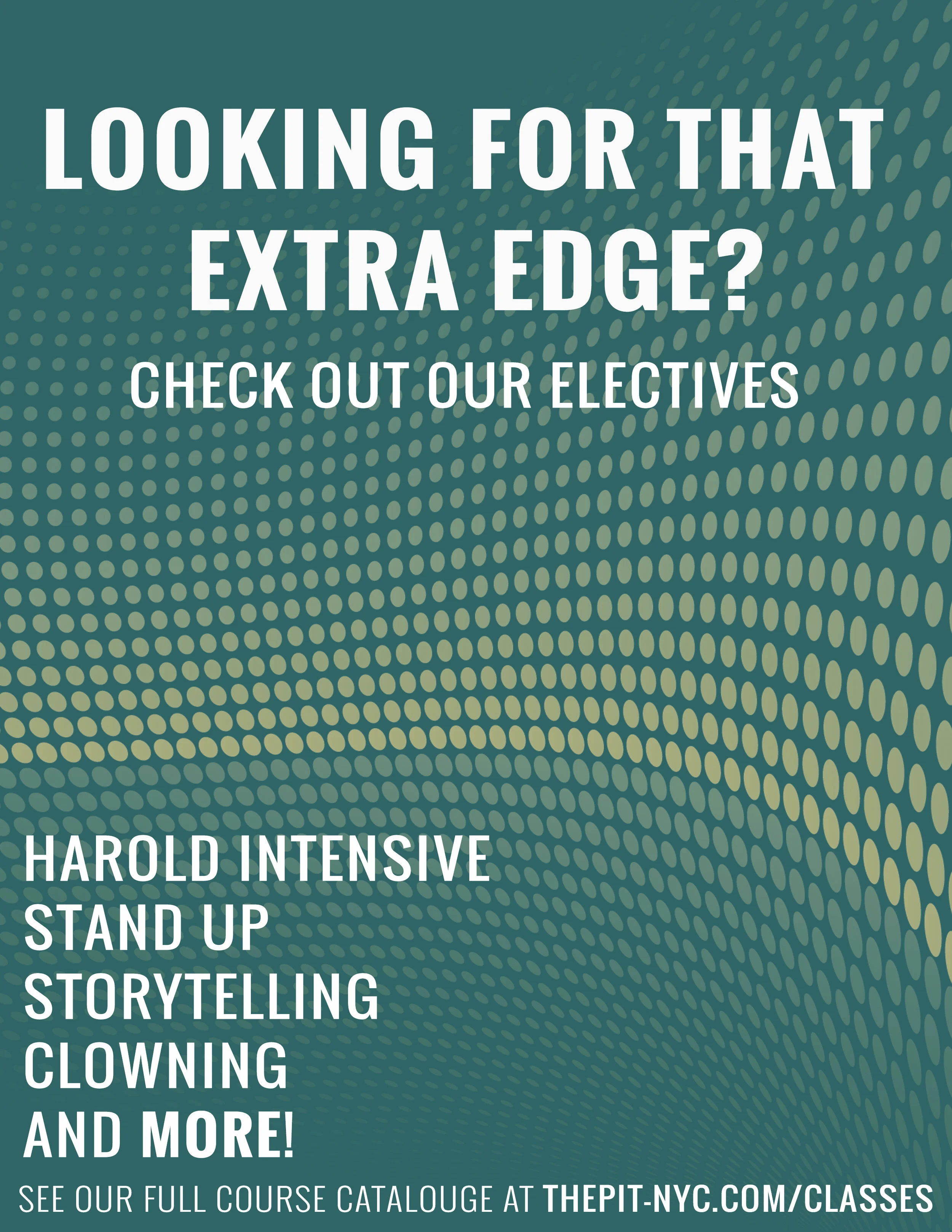 Class Advertisement for The People's Improv Theater