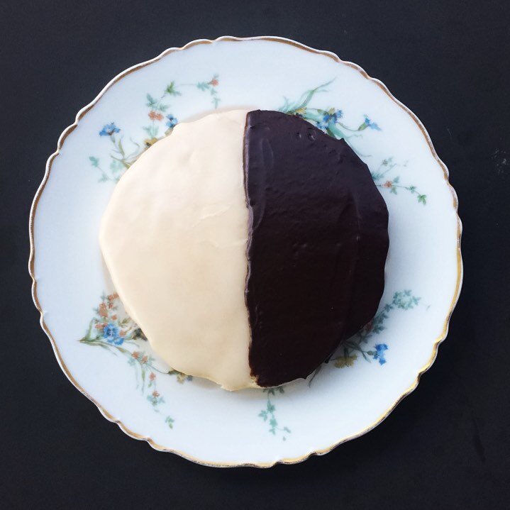 I made these last week from the NYT Perfect Black and White cookies recipe. No need to pick between chocolate and vanilla&mdash;have both!