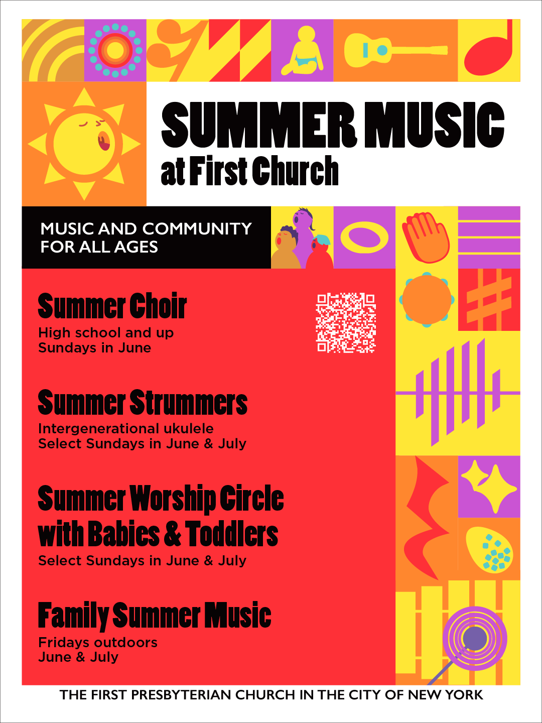  The 30×40 poster that was printed to hang on the gate outside the church.  