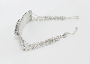 Turquoise oxidized silver fancy bracelet