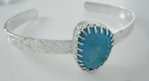 Turquoise decorative cuff bracelet