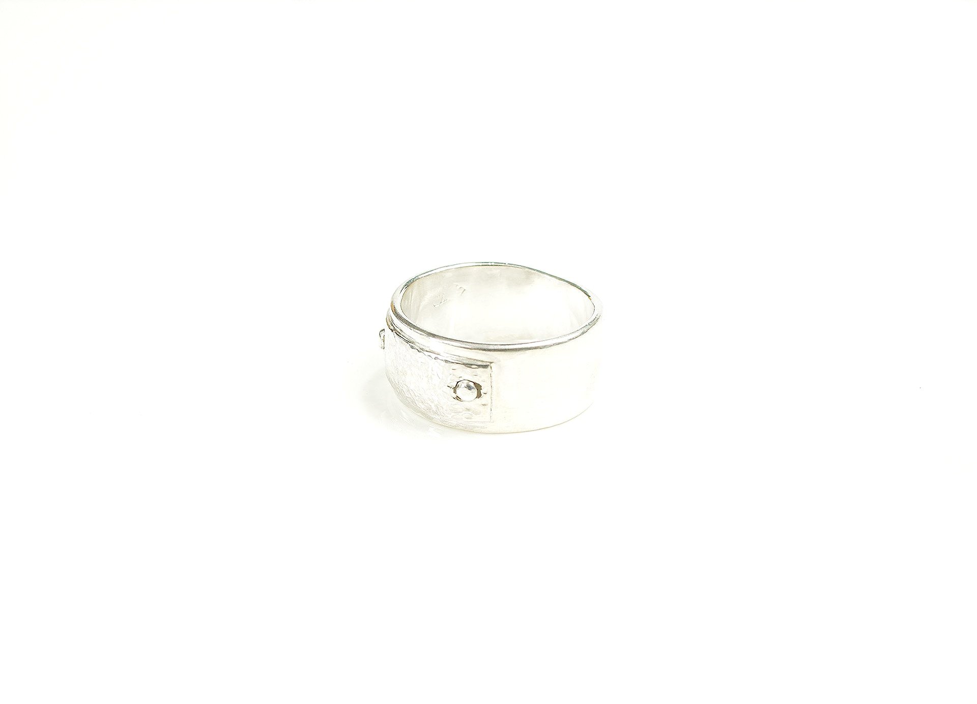riveted ring in sterling silver