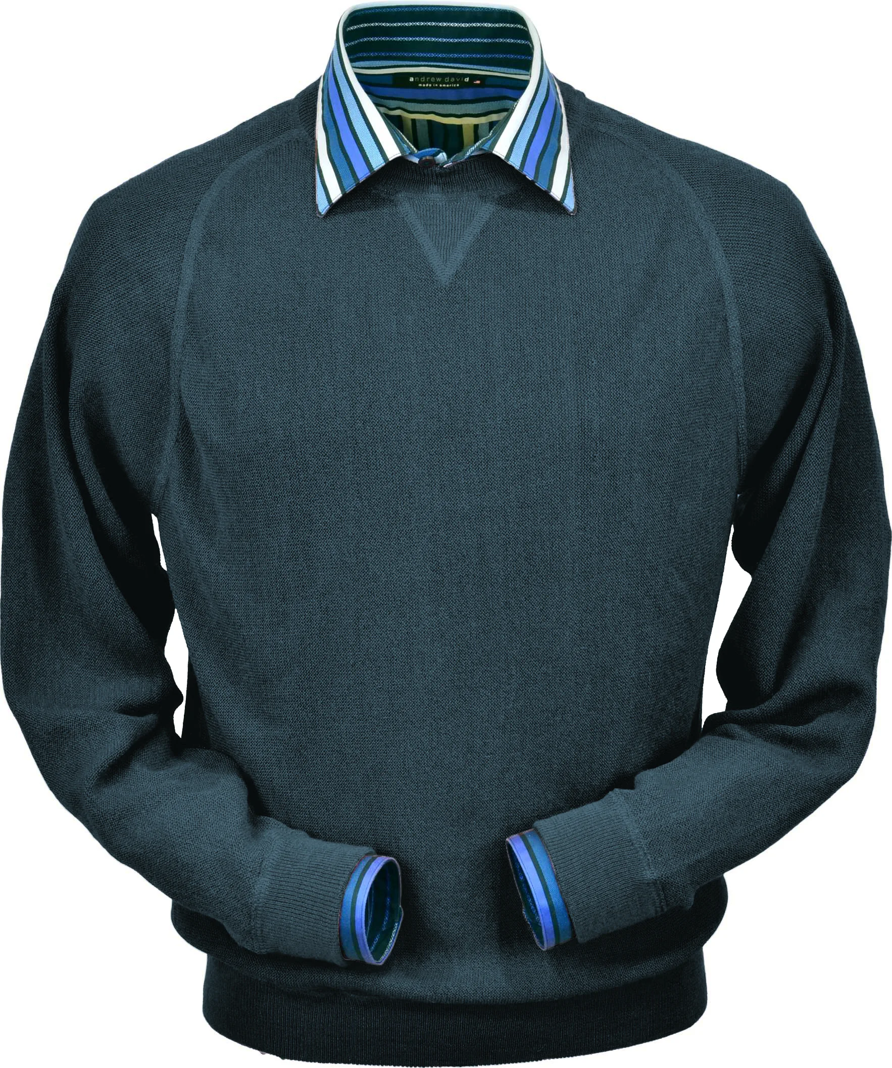 Steel Blue Sweatshirt Baby Alpaca (BAVL104o-Z44)