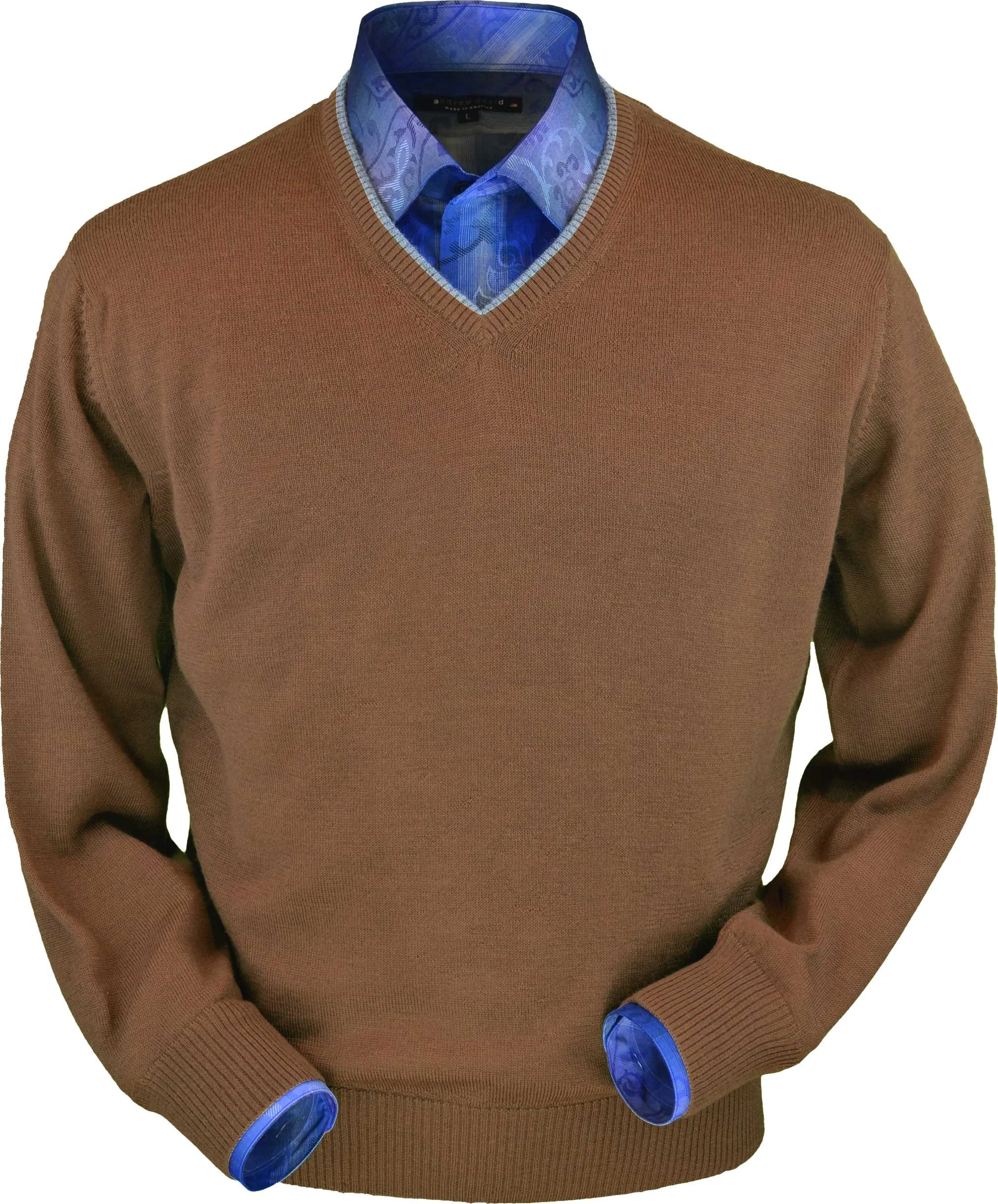 Vicuna V neck Royal Alpaca (PRVCJ104-2040)
