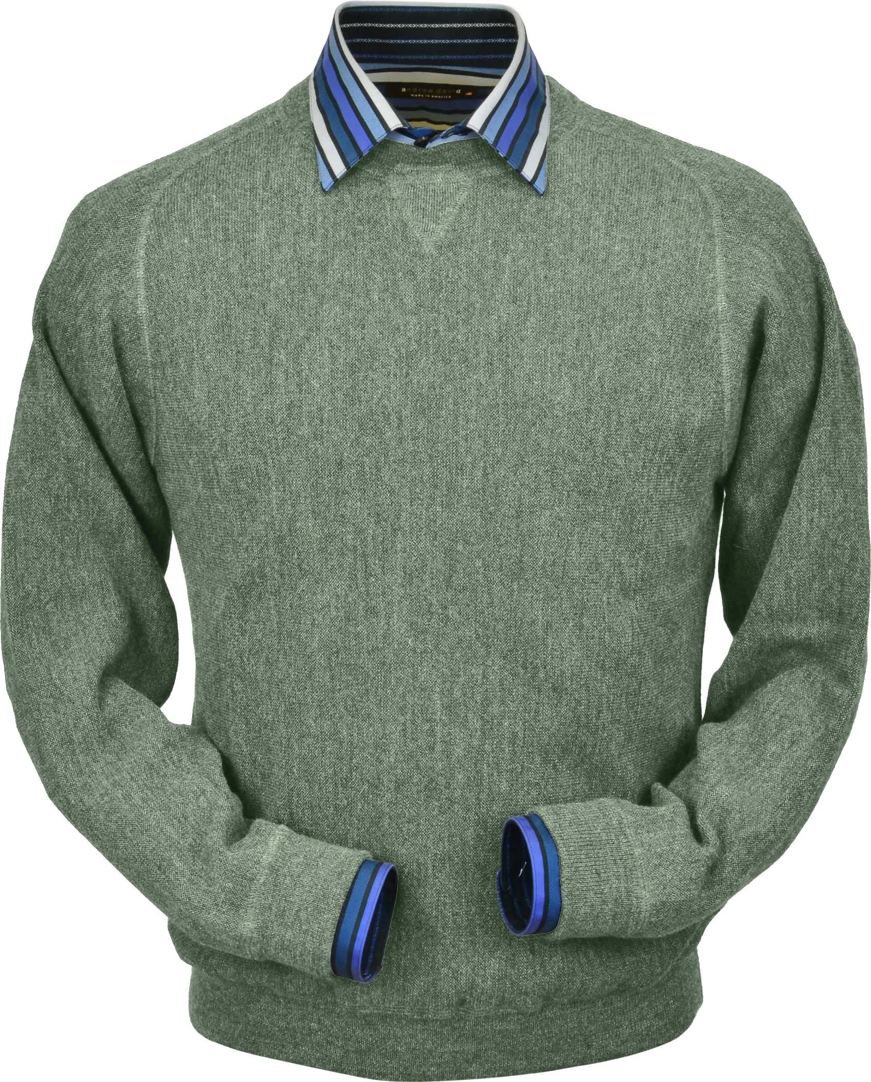 Soft Green Heather Sweatshirt Baby Alpaca (BASL101o-814)