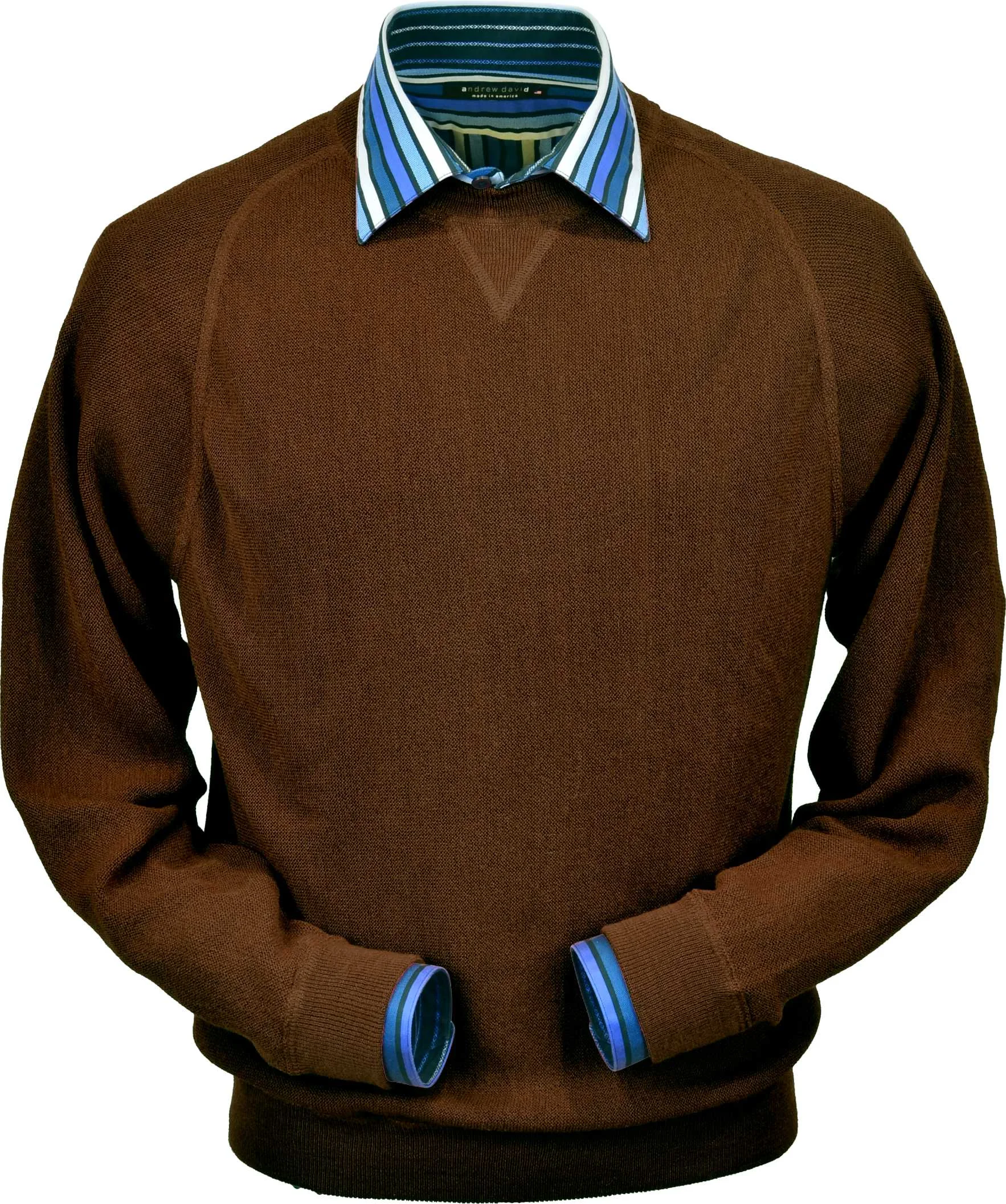 Brown Heather Sweatshirt Baby Alpaca (BAVL104o-845)