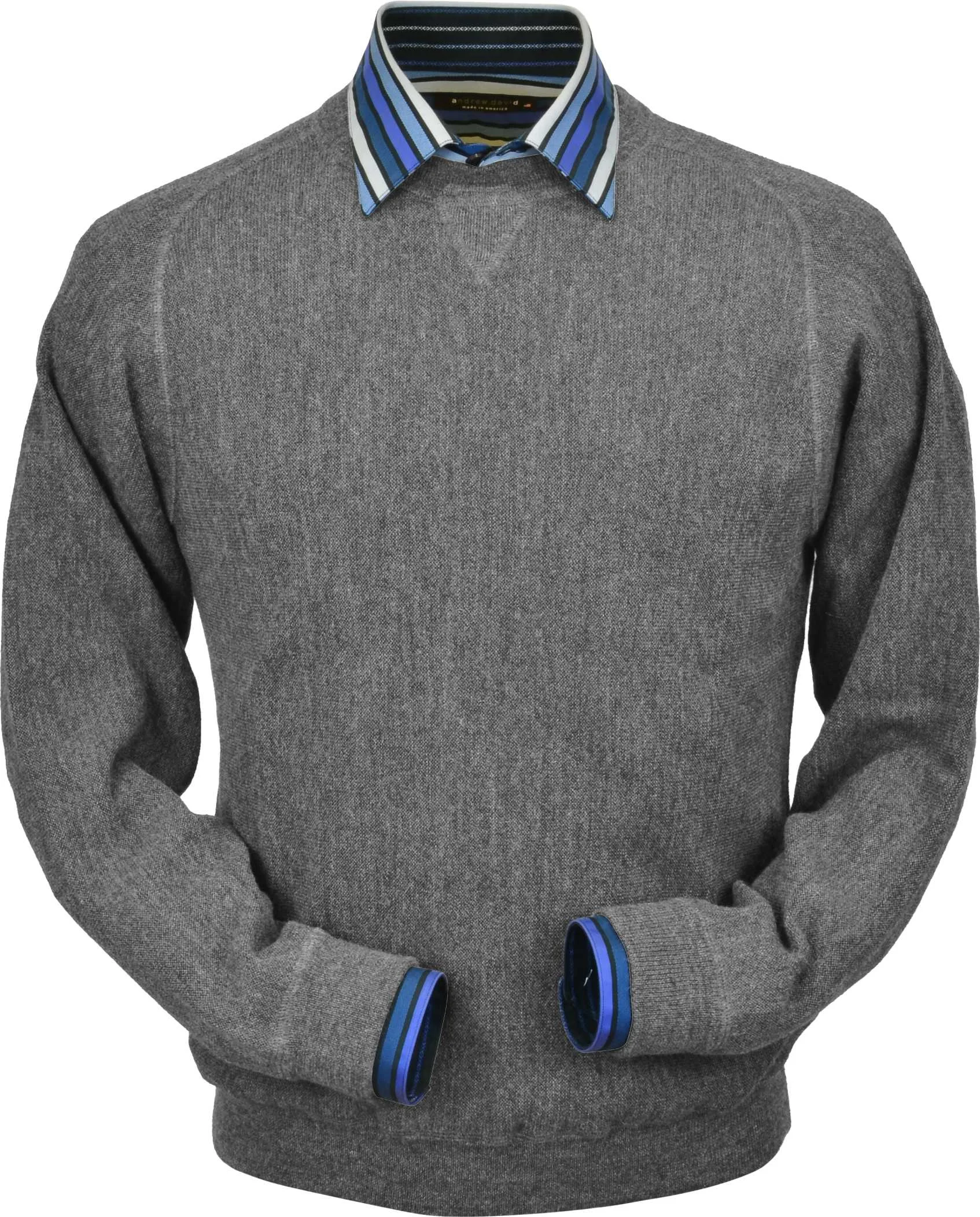 Sky Grey Heather Sweatshirt Baby Alpaca (BAVL104o-Z46)