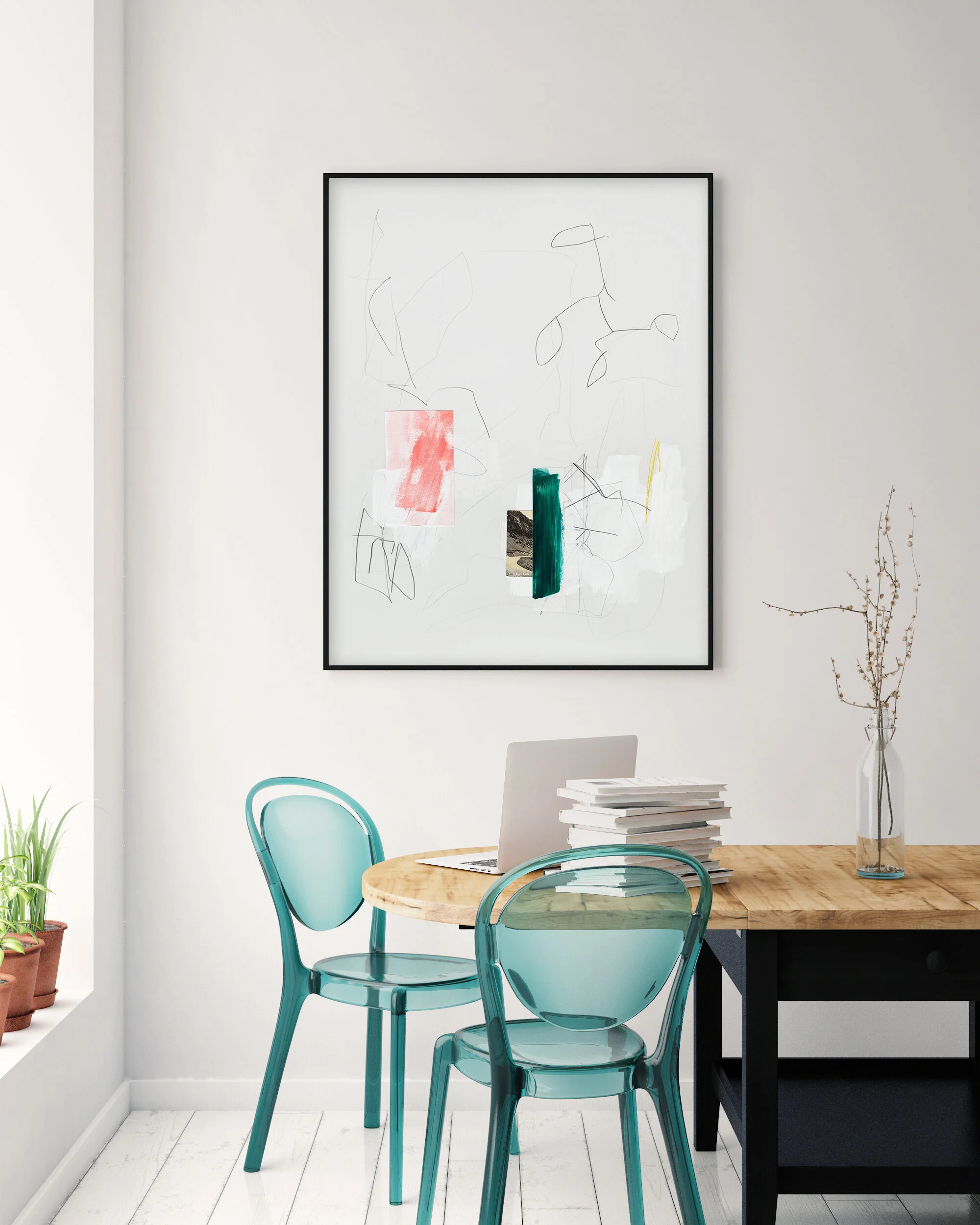 MEMORIES No.4 | large modern drawing | JULIE BRETON ART