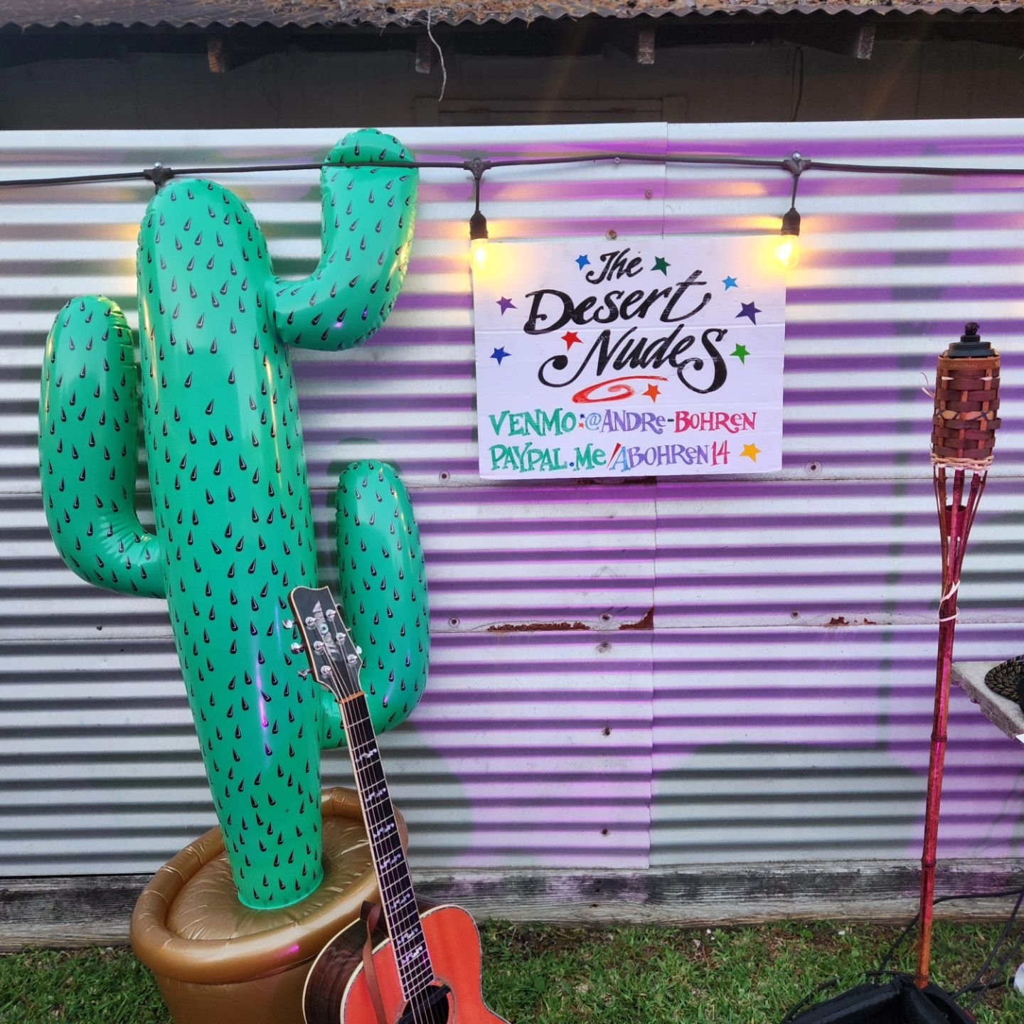 When you cater your own party, it's more of a potato chips + caviar + @mawinola situation 😁. And, of course, the real deal @thedesertnudes. Yee haw.

#jazzfest2024 
#seeyouonthetrail 
#loneranger 
#photobooth 
#cowboyattire🐴