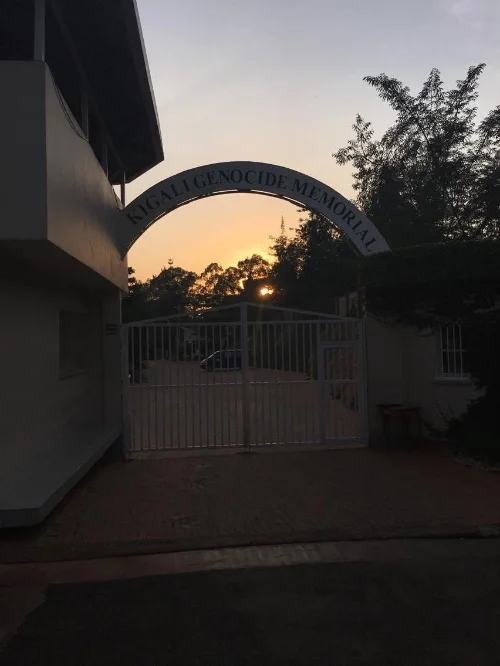 The entrance to the Genocide Memorial.