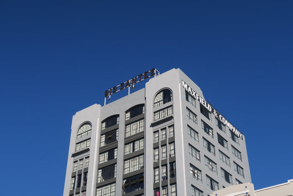 Rooftop sign after rehabilitation.