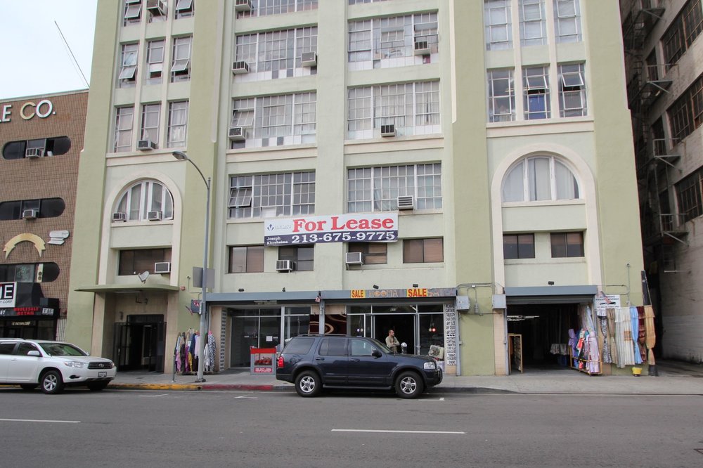 Maxfield Building facade, before rehabilitation.