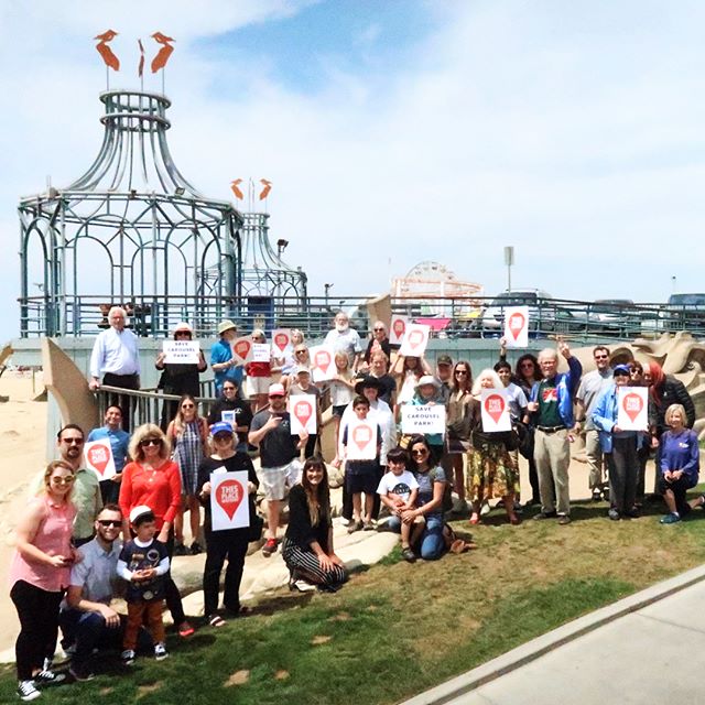 Save Carousel Park! Successful This Place Matters photo shoot. Thank you for coming! See you all at the Landmarks Commission hearing July 9 at 7pm in City Hall Council Chambers! Link in bio @savingplaces #thisplacematters #savecarouselpark #santamoni