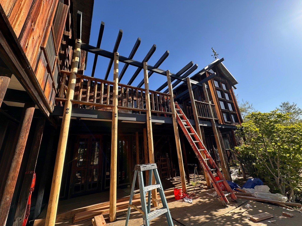 Repairs of South Balcony in progress
