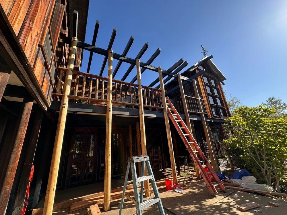 Repairs of South Balcony in progress