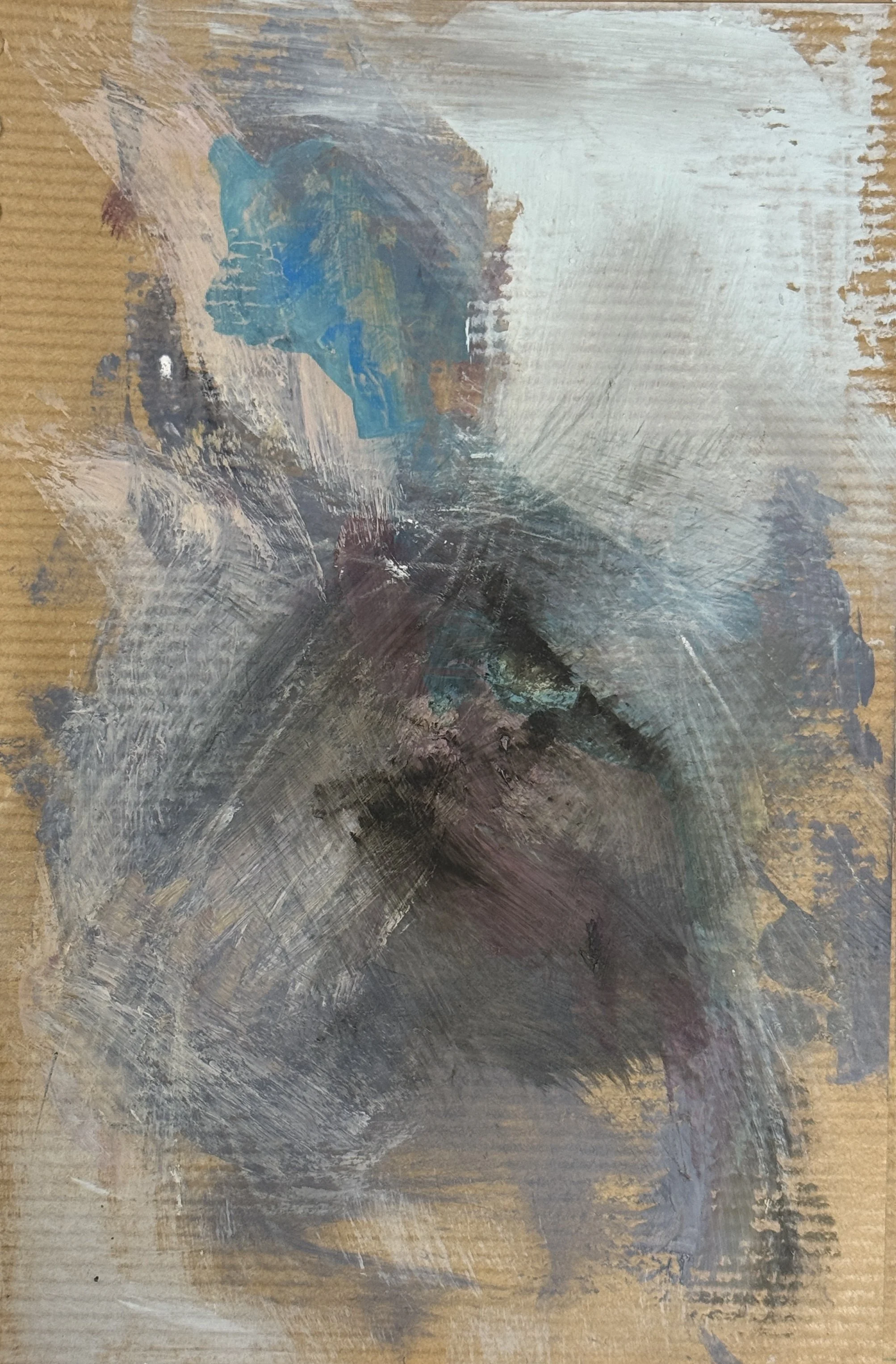  Oil on paper on board  15 X 21 cms 