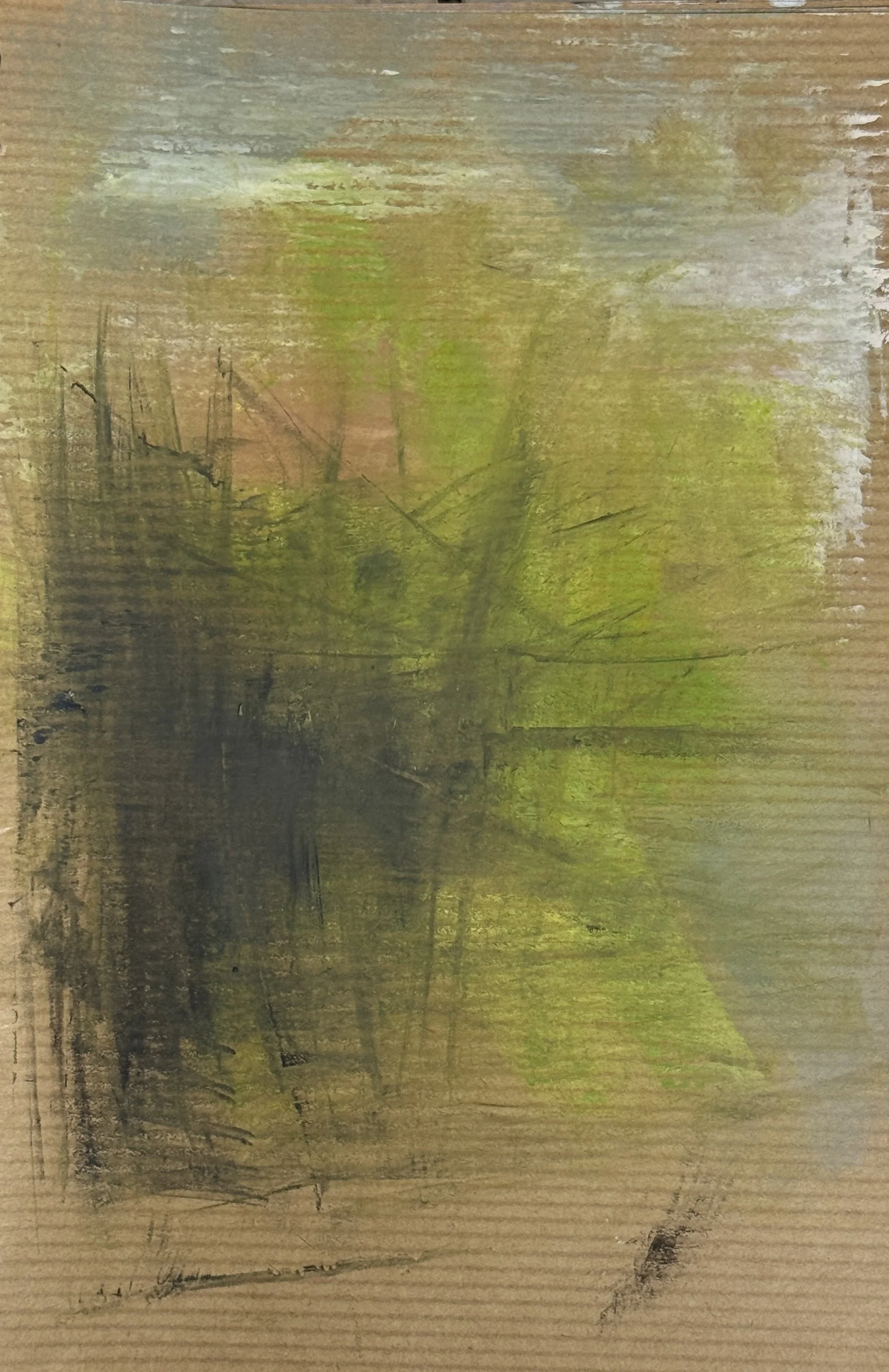  Oil on paper on board  15 X 21 cms 