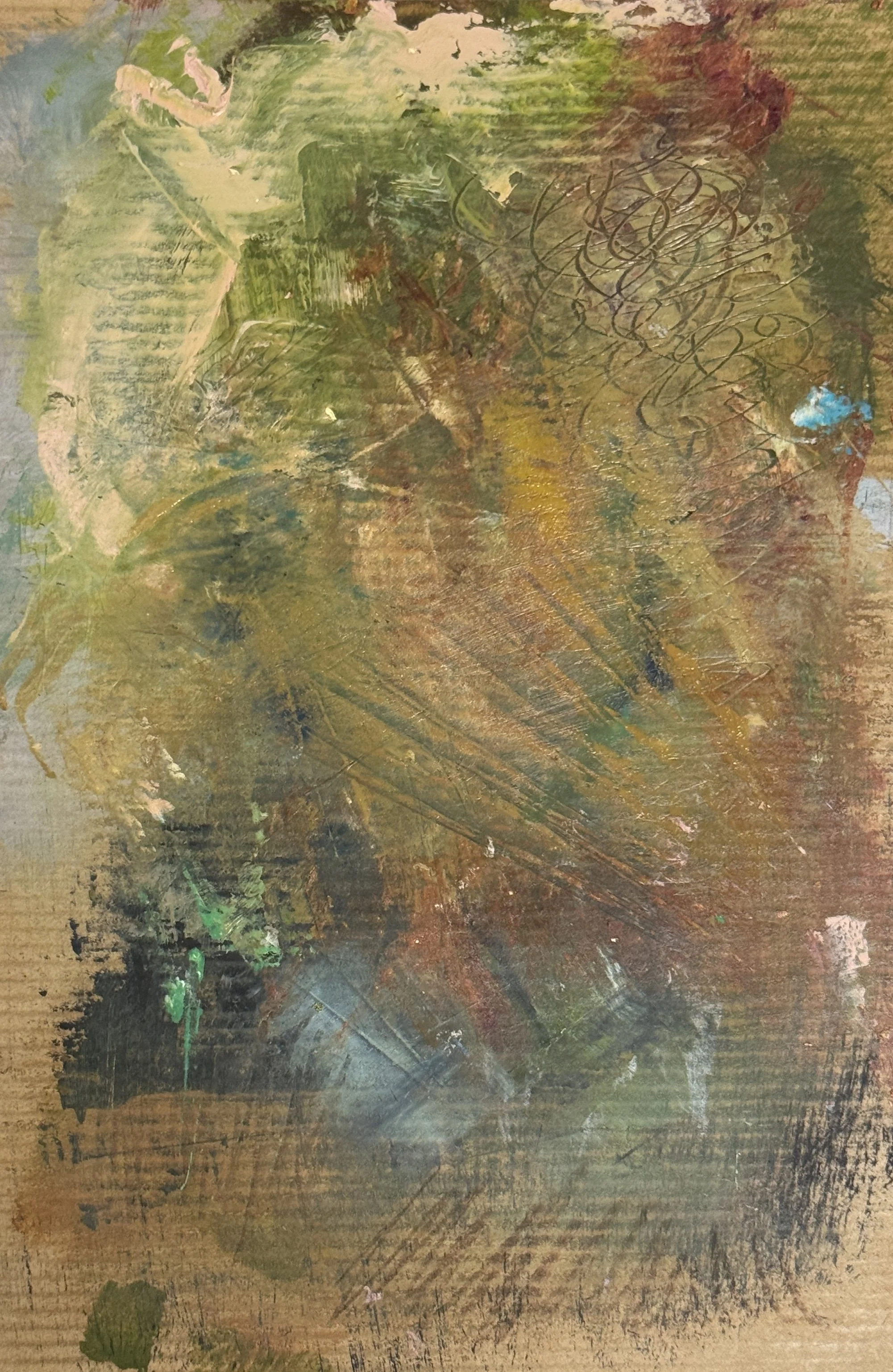  Oil on paper on board  15 X 21 cms 