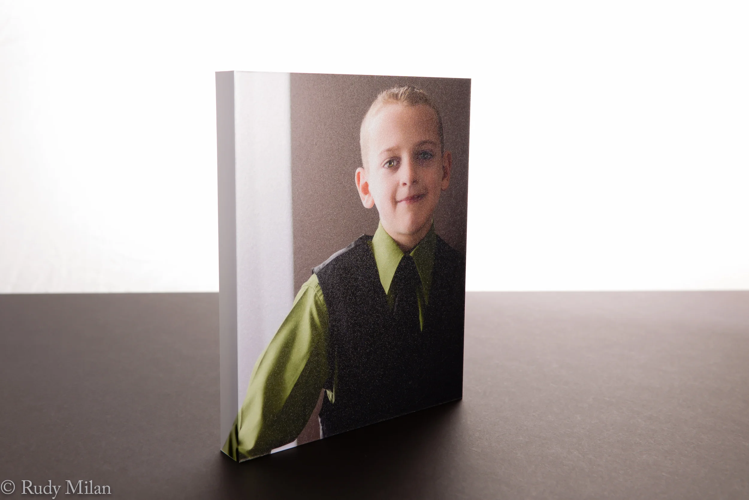 Metallic photo block.