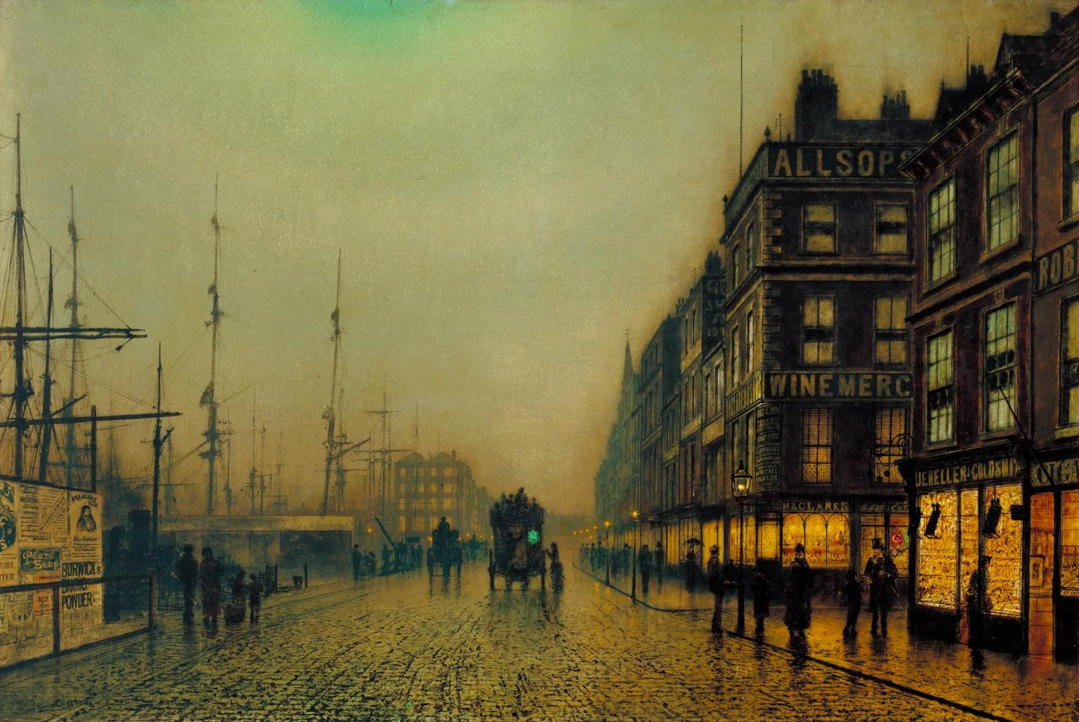 Liverpool Quay By Moonlight 1887