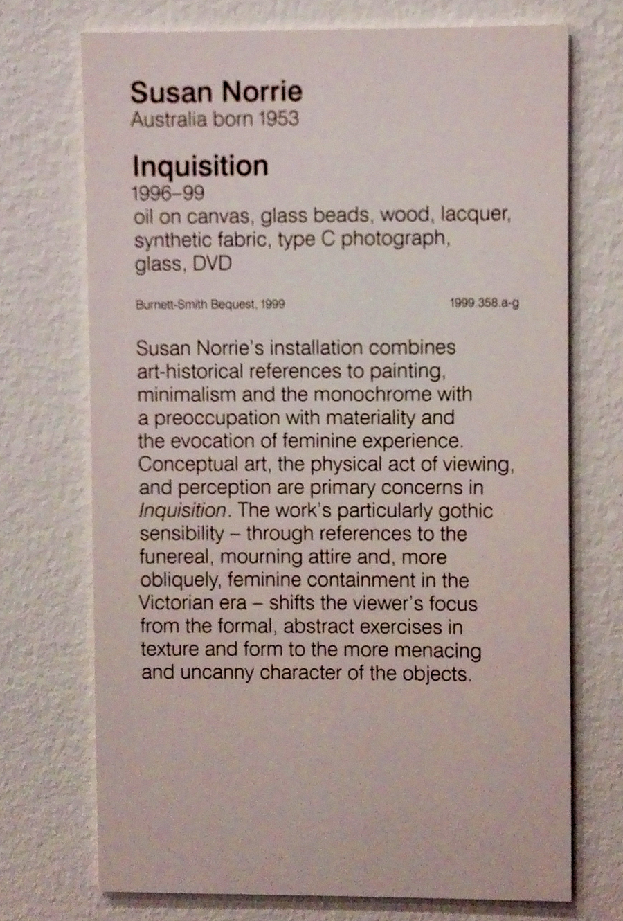 From the exhibition "Every Brilliant Eye = Australian Art of the 1990's"