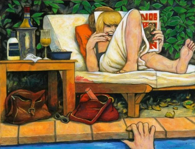 Poolside 2006 This is Cress's response to a recent scandal on a P & O cruise ship.