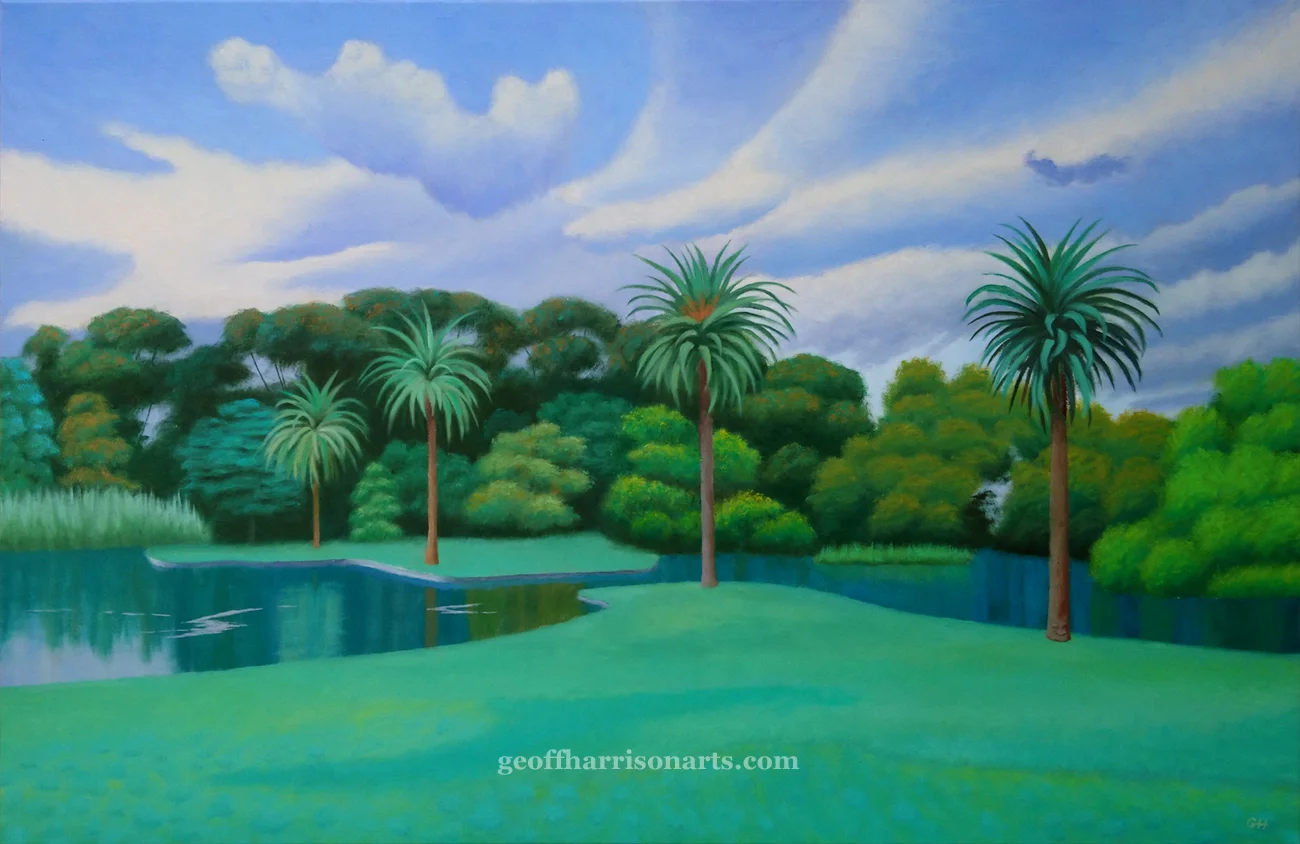 Grey Day In The Gardens Oil On Canvas 71 cm x 107 cm